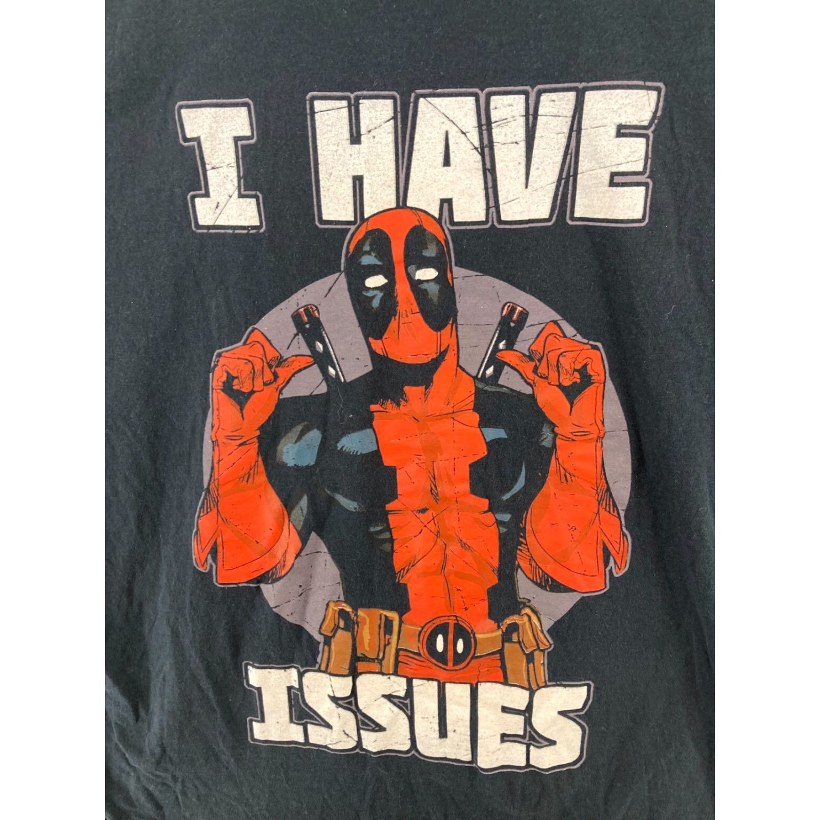 Vintage Marvel Deadpool TShirt XL Black Men Shirt Crew Neck Cotton Jersey Graphic Print XS? Size US XL / EU 56 / 4 - 4 Thumbnail