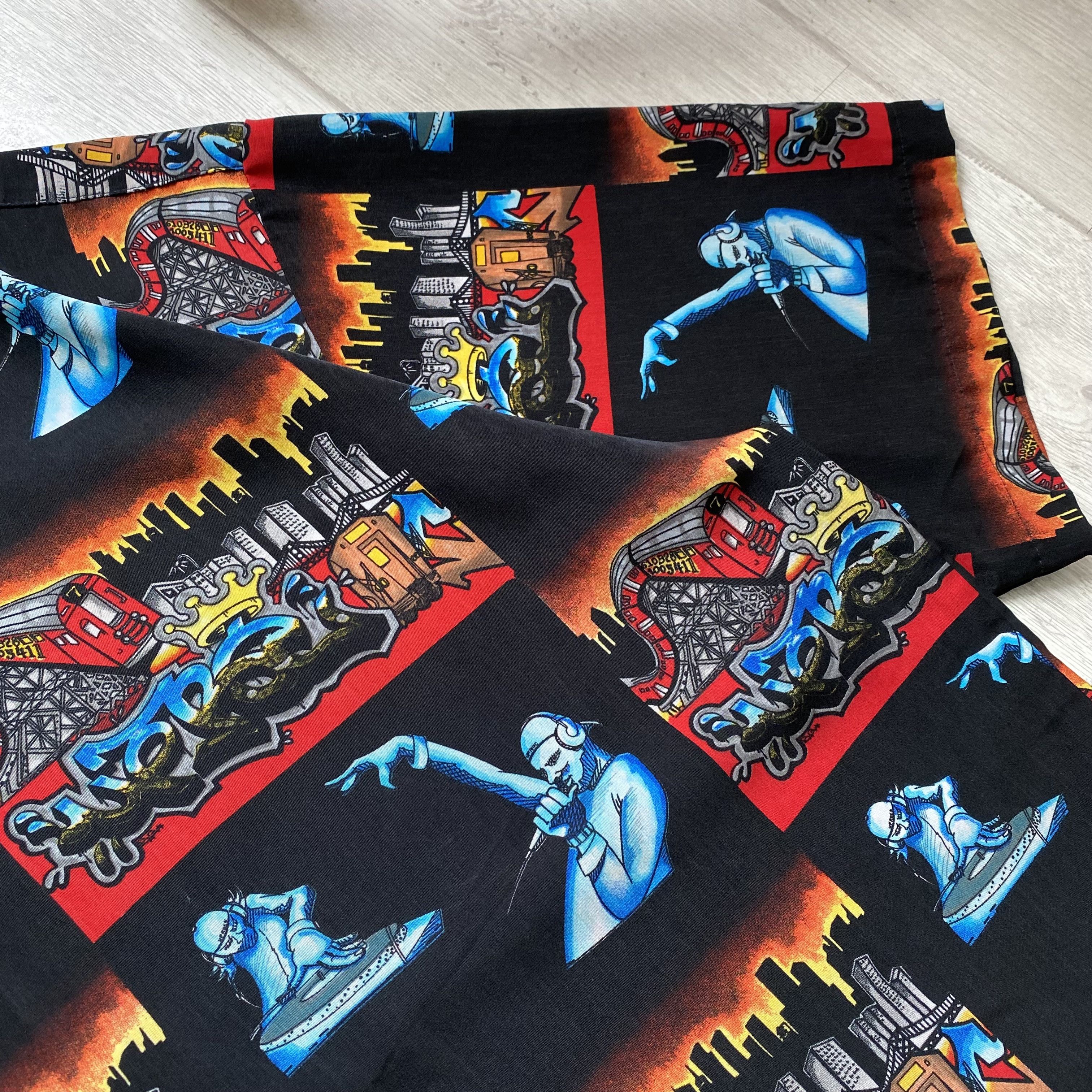 Rap Tees 🎙️Vintage 90s Crazy Shirt Japanese Hip Hop Rap hawaiian Size US XXL / EU 58 / 5 - 4 Thumbnail