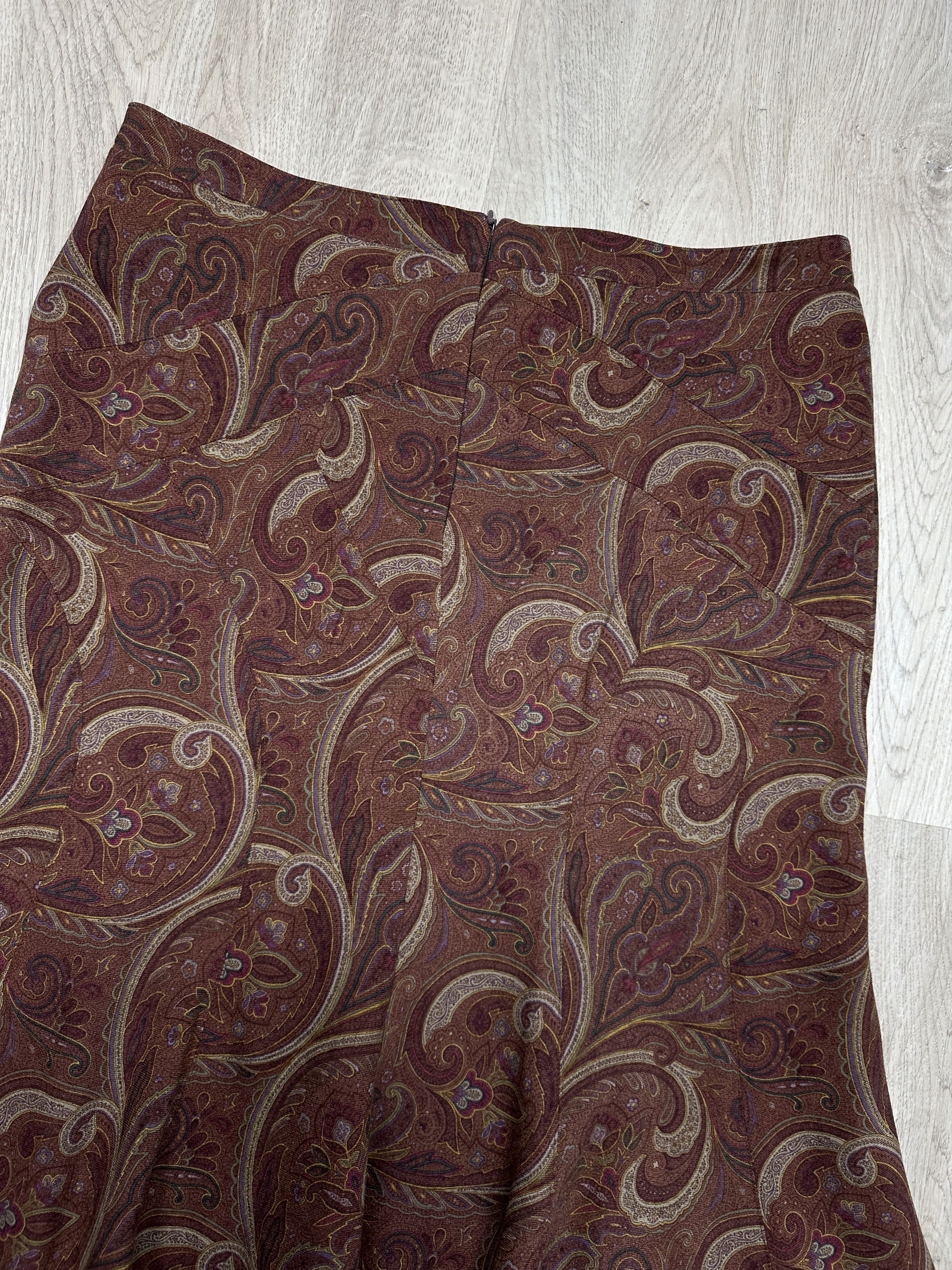 Etro Etro Vintage Womens Floral Paisley Wool Midi Skirt Size 32" / US 10 / IT 46 - 5 Thumbnail