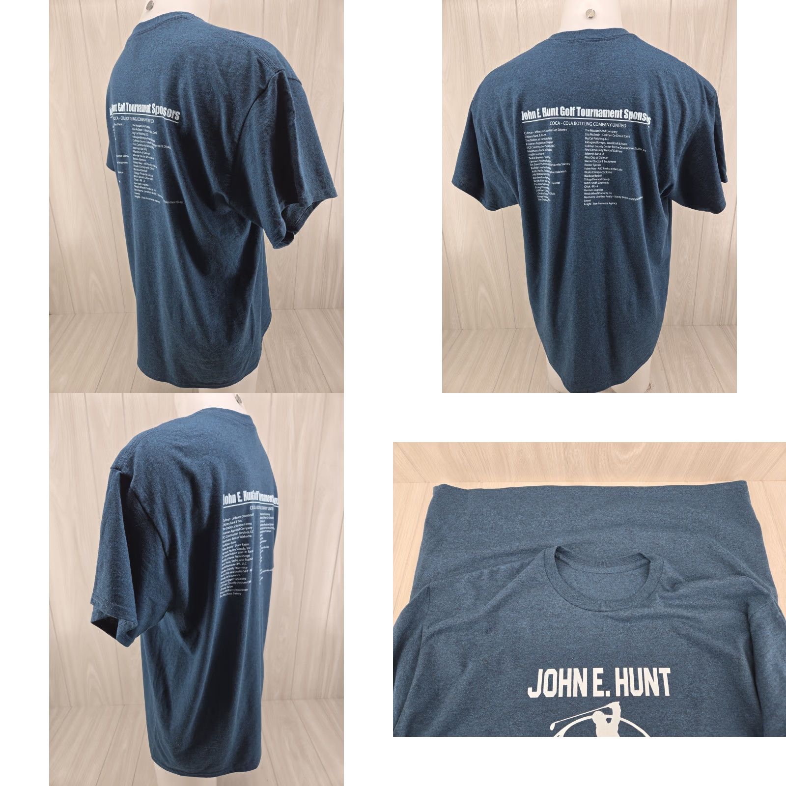 Vintage John E Hunt 2nd Golf Tournament 2022 T Shirt 2XL Blue - Mens Shirt, 2XL, Short Sleeve, Blue, Unbranded Size US XXL / EU 58 / 5 - 8 Thumbnail