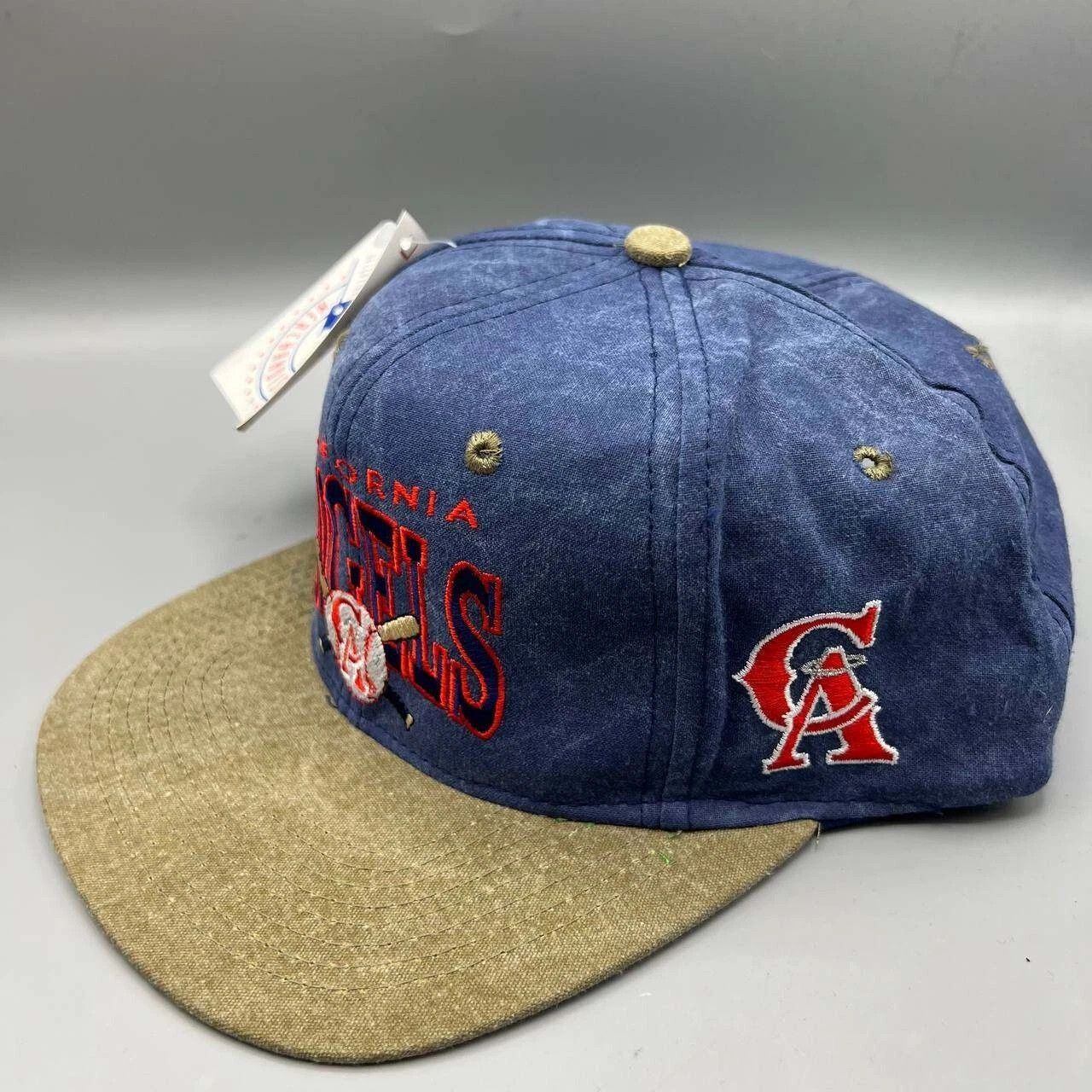 Signatures × Vintage California Angels Hat Men Blue Brown Signatures Snap Back Size ONE SIZE - 7 Thumbnail