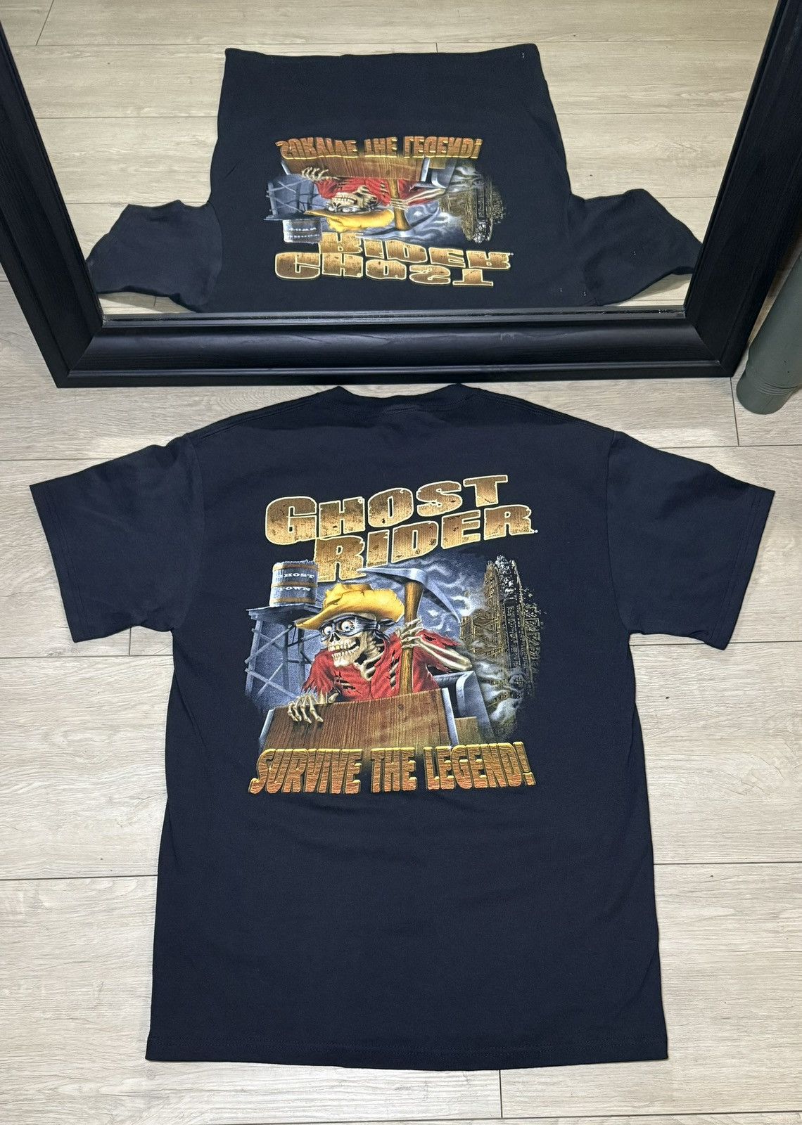 Anvil New Vintage 1990s Ghost Rider Knotts Berry Farm Ride Promo Size US M / EU 48-50 / 2 - 1 Thumbnail