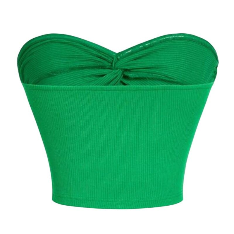 Shein Twist Front Tube Top in Green, Size L Size L / US 10 / IT 46 - 2 Thumbnail