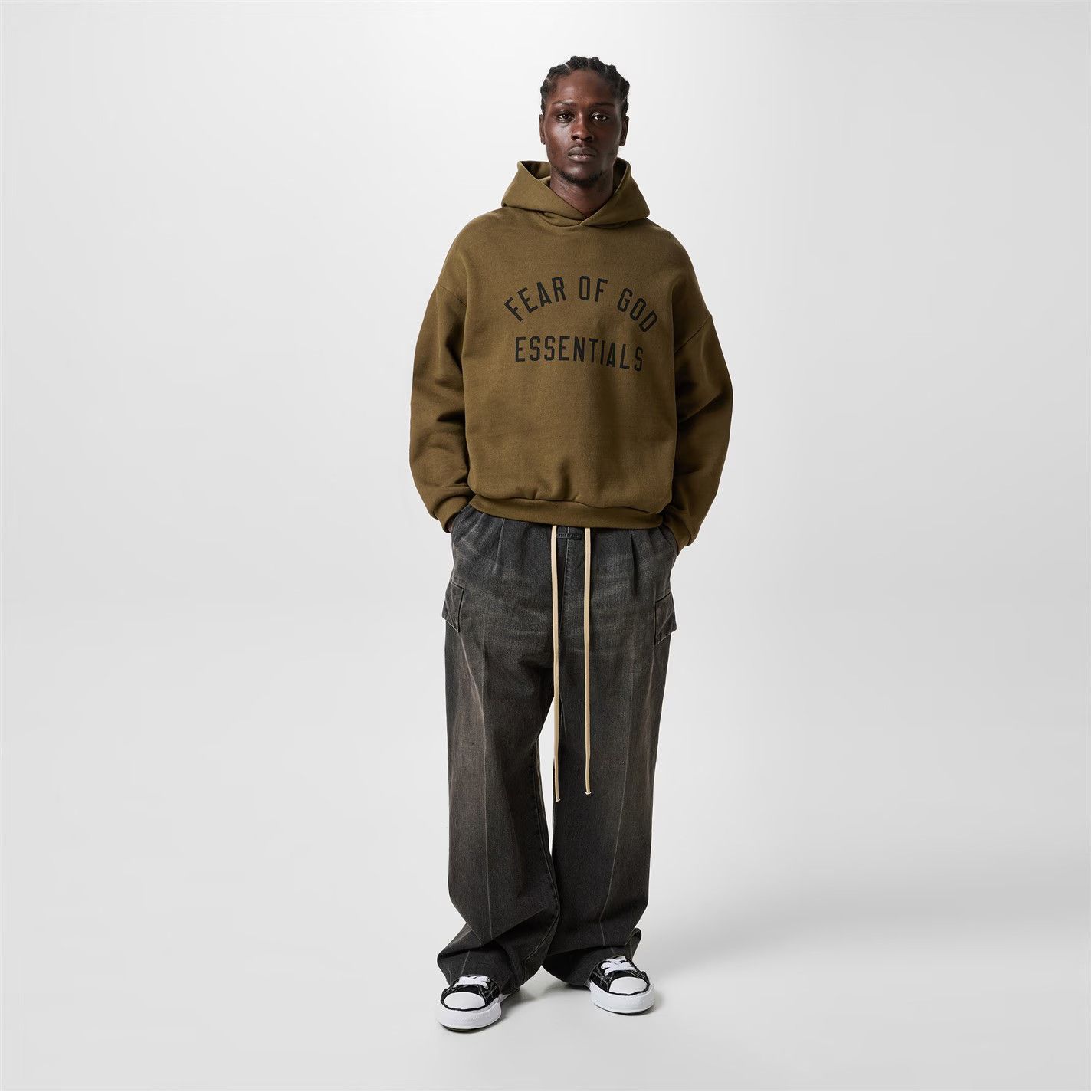 Fear of God o1g2r1mq0426 Fleece Hoodie in Olive Size US L / EU 52-54 / 3 - 5 Thumbnail