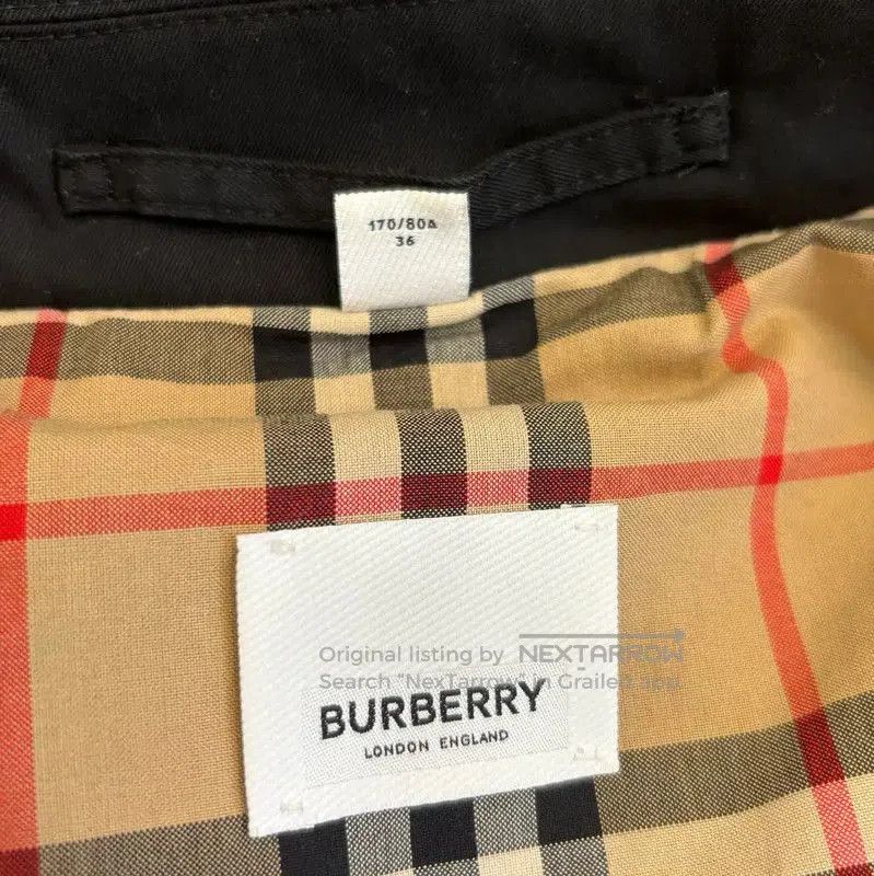 Burberry Burberry Black Cotton Long Coat for Women. Size S / US 4 / IT 40 - 5 Thumbnail
