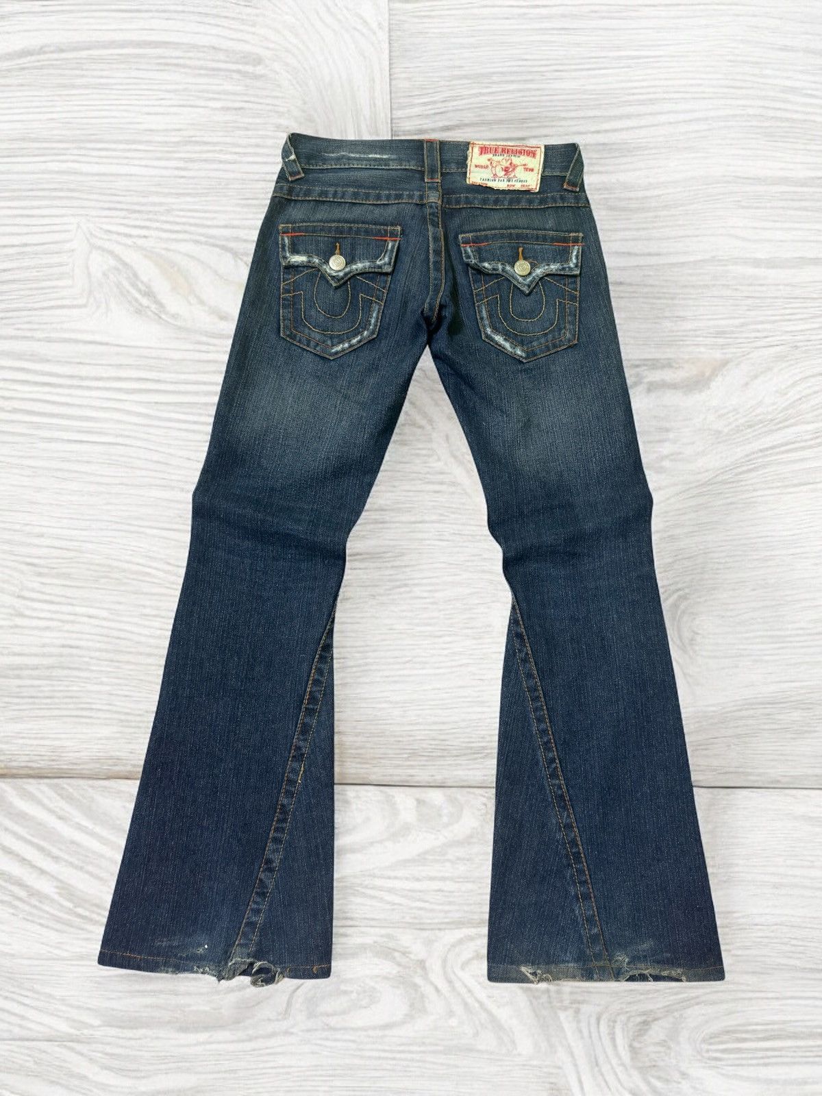 Hysteric Glamour × If Six Was Nine × Le Grande Bleu (L.G.B.) TWIST LEG FLARE FADED DISTRESSED JEANS Size US 30 / EU 46 - 2 Thumbnail