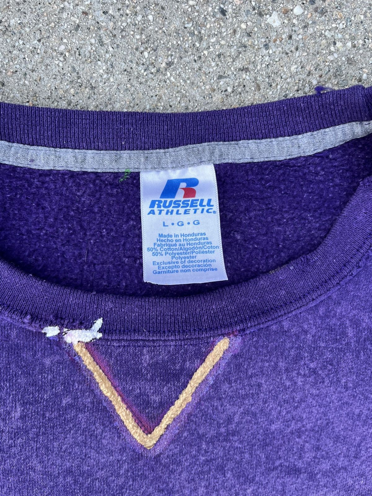 Russell Athletic Custom Russel Athletic Thrashed Distress Crewneck Sweatshirt Size US L / EU 52-54 / 3 - 7 Thumbnail