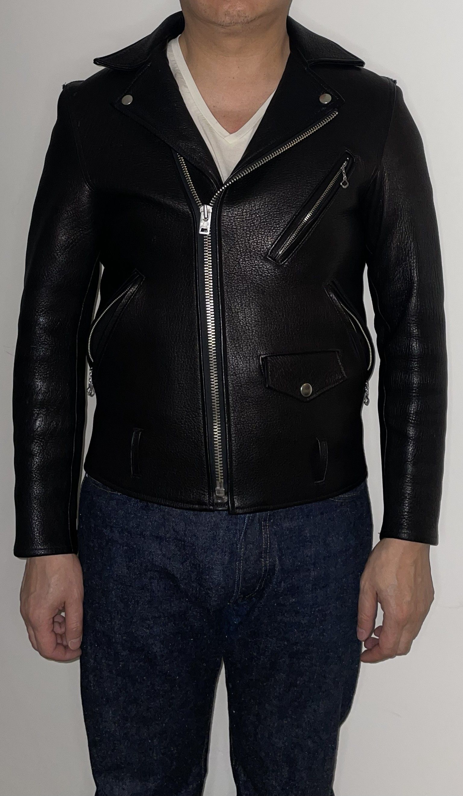 Fine Creek Fine Creek Leon Deer Leather Motorcycle Jacket - 42 Size US L / EU 52-54 / 3 - 2 Thumbnail