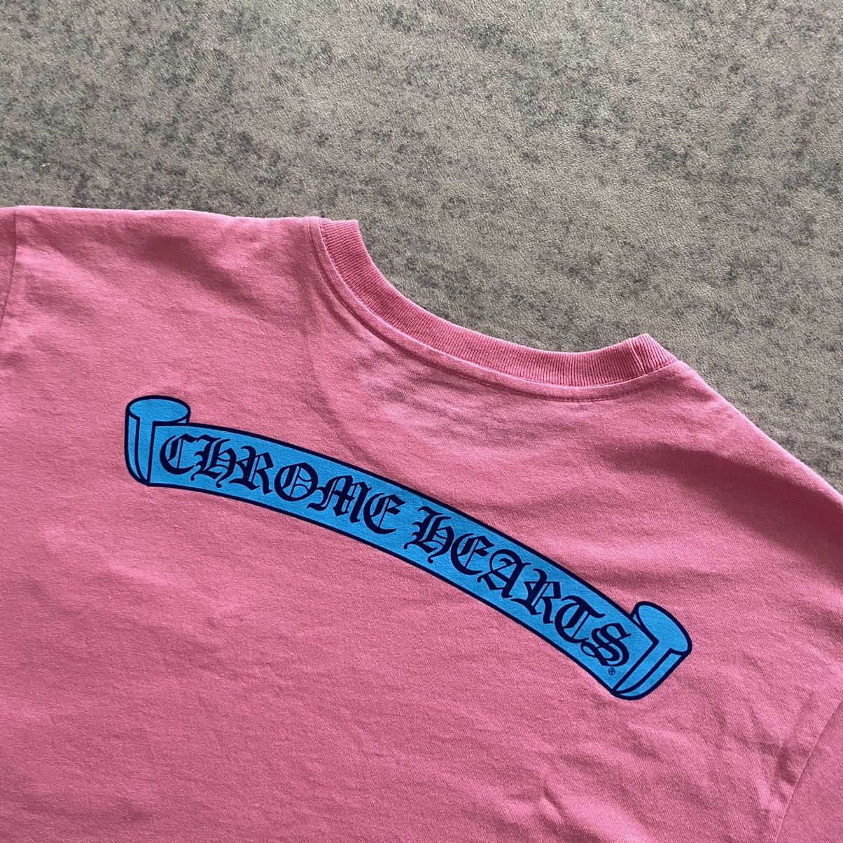 Chrome Hearts CHROME HEARTS Scroll Logo T-Shirt PINK Size XL / US 12-14 / IT 48-50 - 4 Thumbnail