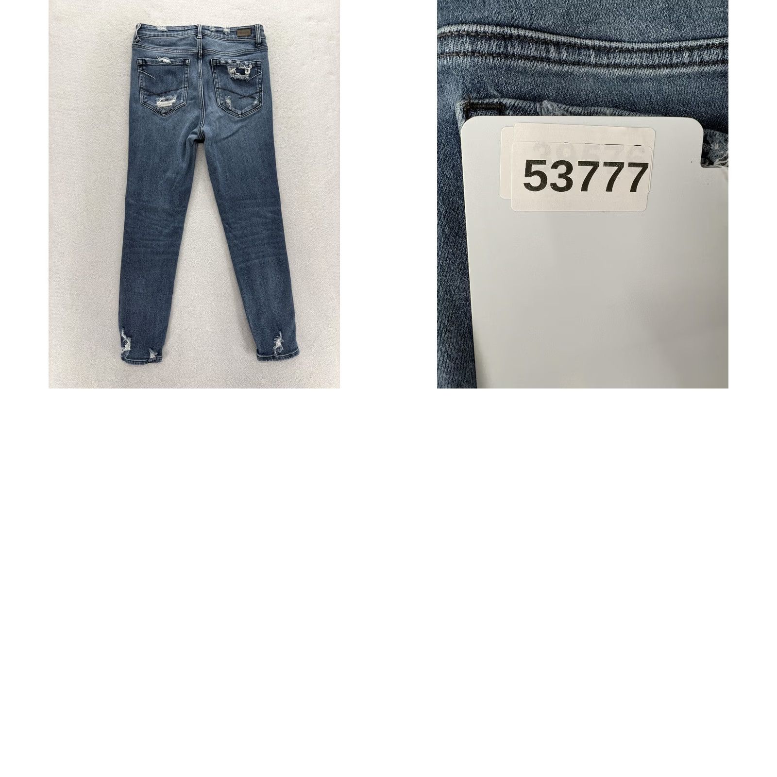 Vintage Buckle BKE Stella High Rise Ankle Skinny Jeans Womens 28 Blue Distressed Stretch Size 28" / US 6 / IT 42 - 9 Thumbnail