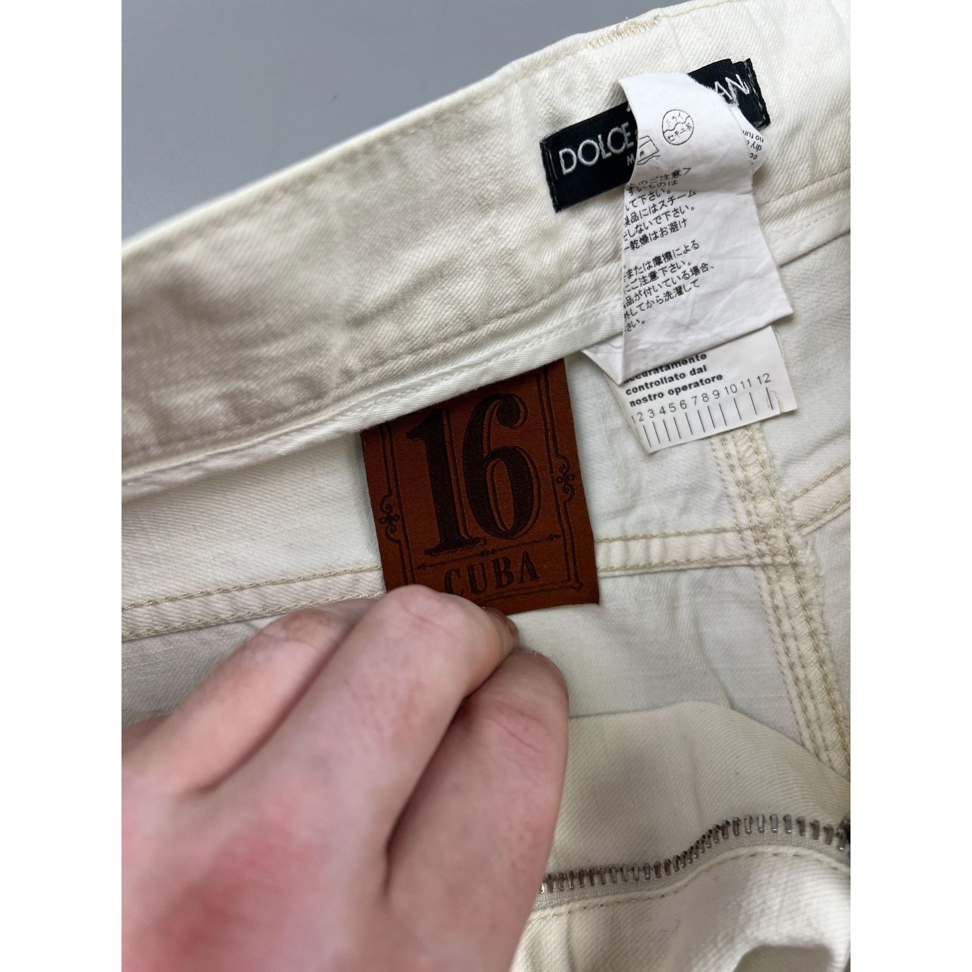 Dolce & Gabbana Dolce & Gabbana Big Logo White Denim Jeans Pants (Y0974) Size US 36 / EU 52 - 11 Thumbnail