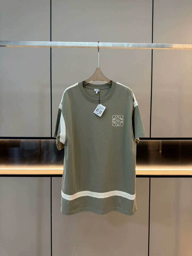 LOEWE Logo Embroidered Cotton Short-Sleeve T-Shirt- dmc