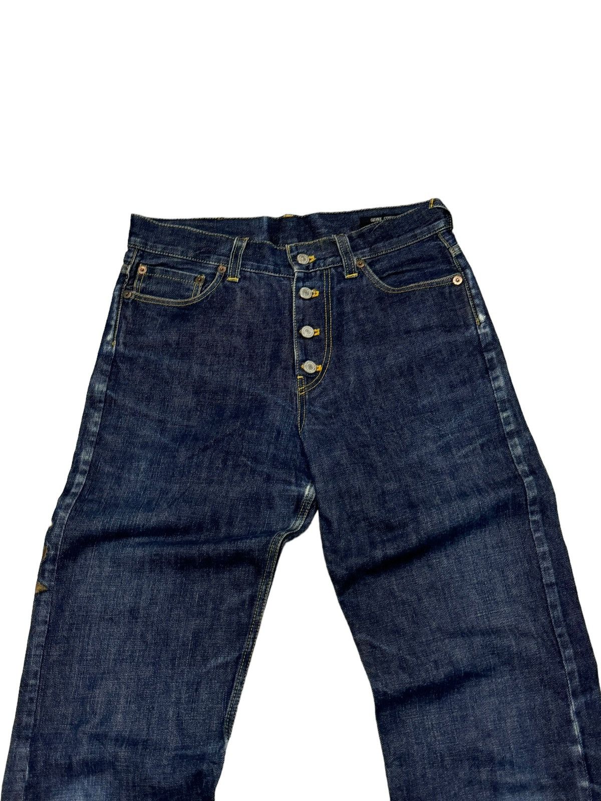 Japanese Brand × Vintage FLARE OZONE COMMUNITY FLOWER EMBROIDERY DENIM JEANS Size US 27 - 3 Thumbnail