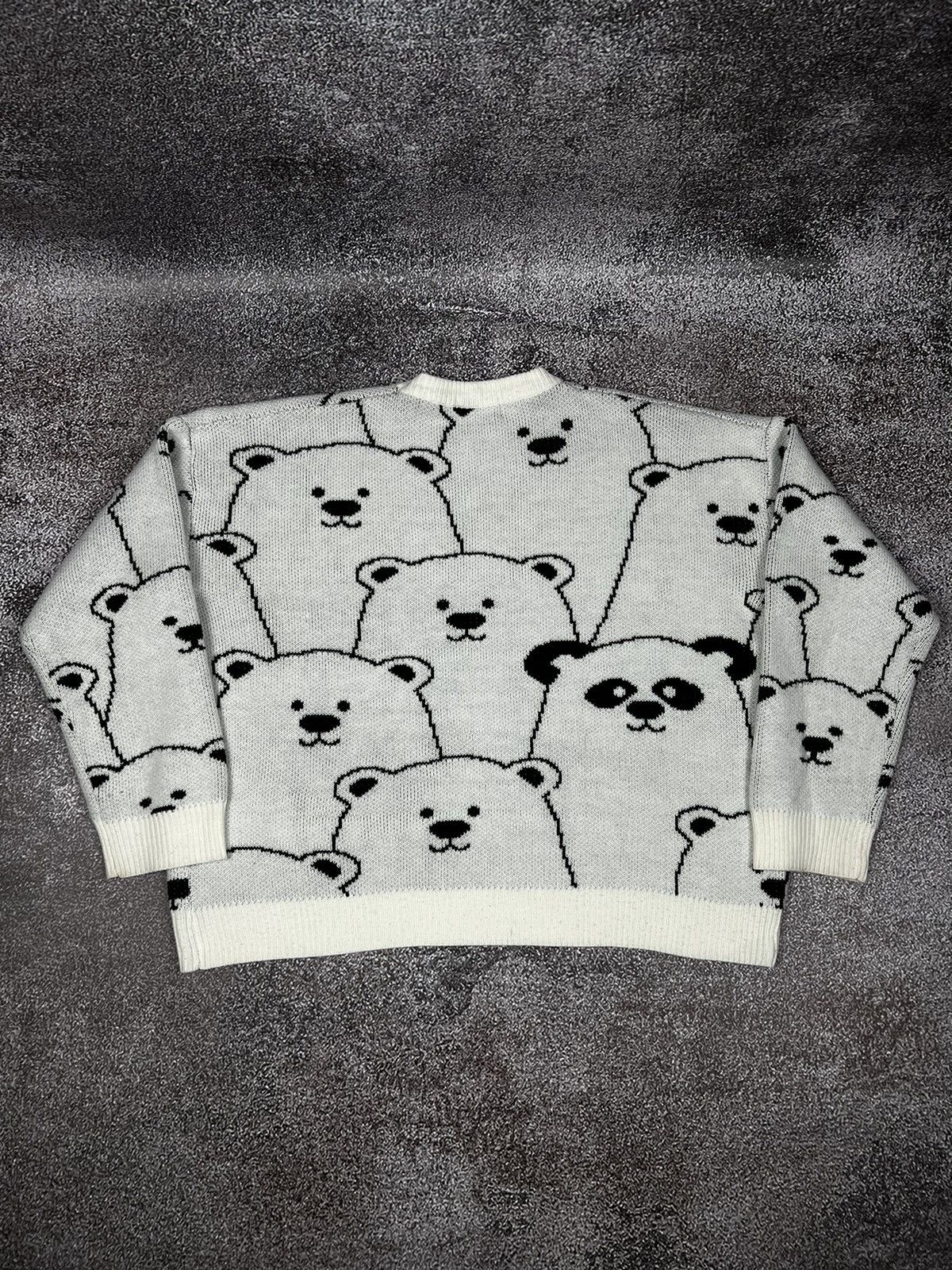 Other Y2K Cool Panda Bear aesthetic knit sweater monogram Size US L / EU 52-54 / 3 - 8 Thumbnail