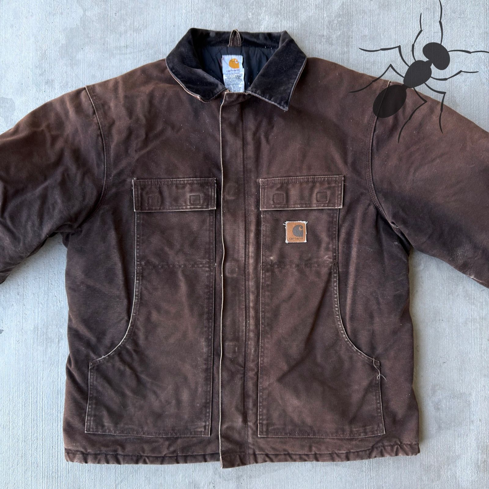 Carhartt × Vintage Vintage Y2K Carhartt C26 DKB brown chore coat work jacket Size US XL / EU 56 / 4 - 2 Thumbnail