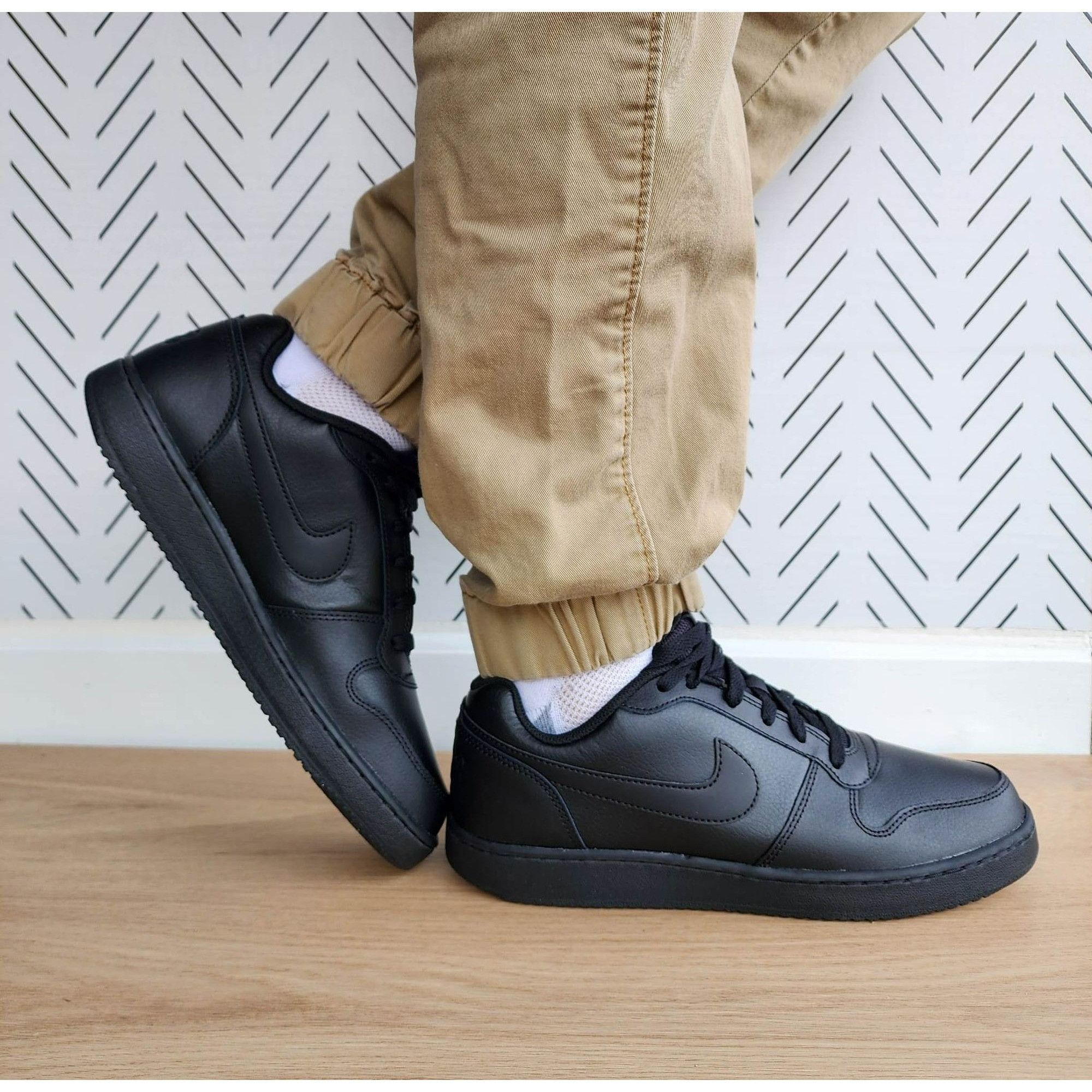 image of Size 8 Nike Ebernon Low Shoes Triple Black Aq1775-003 Men', Men's