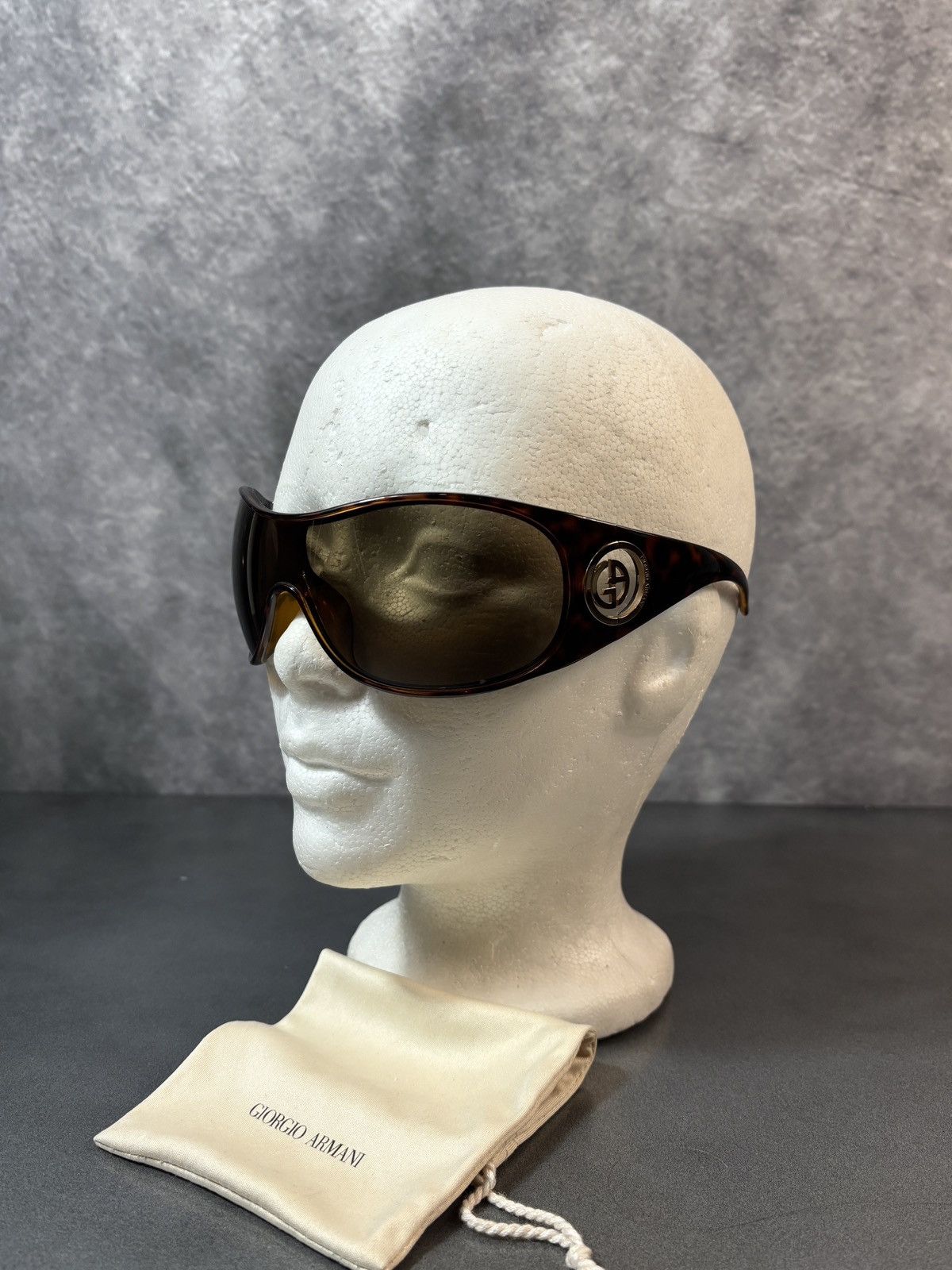 Giorgio Armani × Vintage 2000s Giorgio Armani Sunglasses GA 340/S Oversized Wrap Y2K Size ONE SIZE - 22 Thumbnail