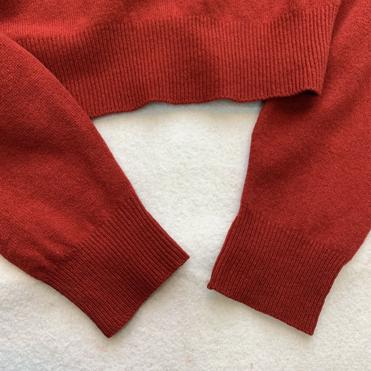 Tokio Kumagai Tokio Kumagai Crimson Wool Knitted Crewneck Sweater Size US M / EU 48-50 / 2 - 6 Thumbnail
