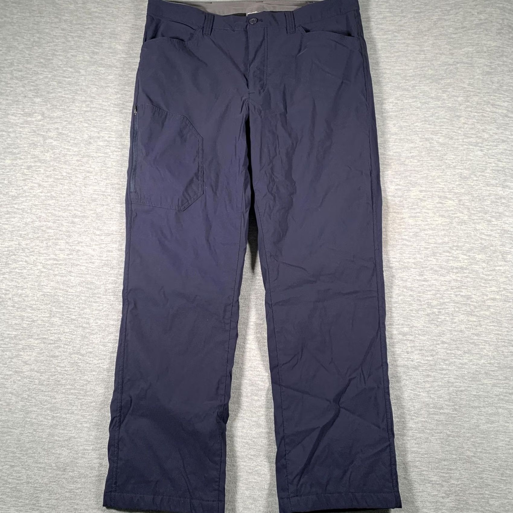 Eddie Bauer Eddie Bauer Pants Mens 37x30 Navy Flannel Lined Tech Hiking Stretch Insulated Size US 36 / EU 52 - 2 Thumbnail