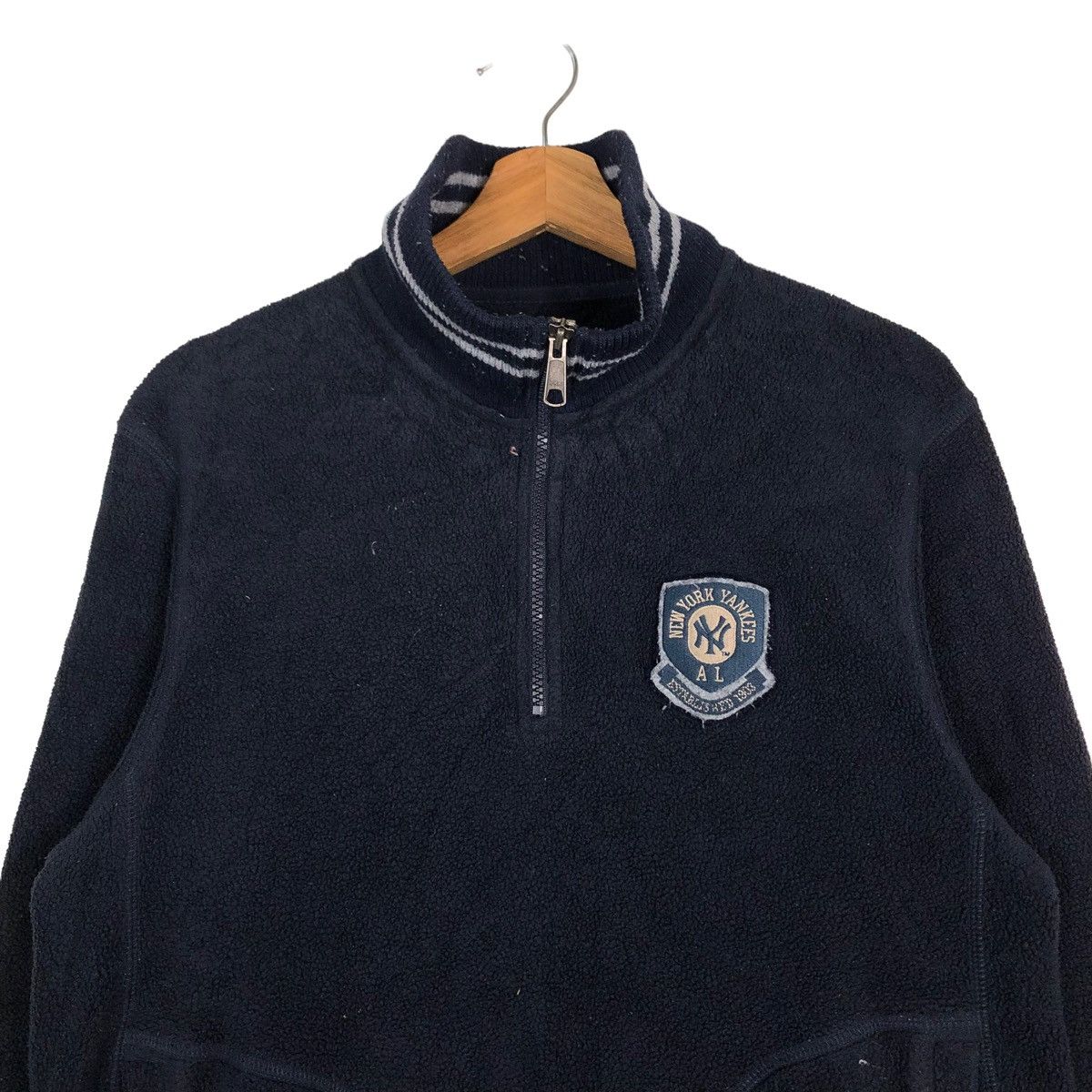 Japanese Brand 🔥ANORAK FLEECE PULL OVER MLB NEW YORK YANKEES Size US L / EU 52-54 / 3 - 3 Thumbnail