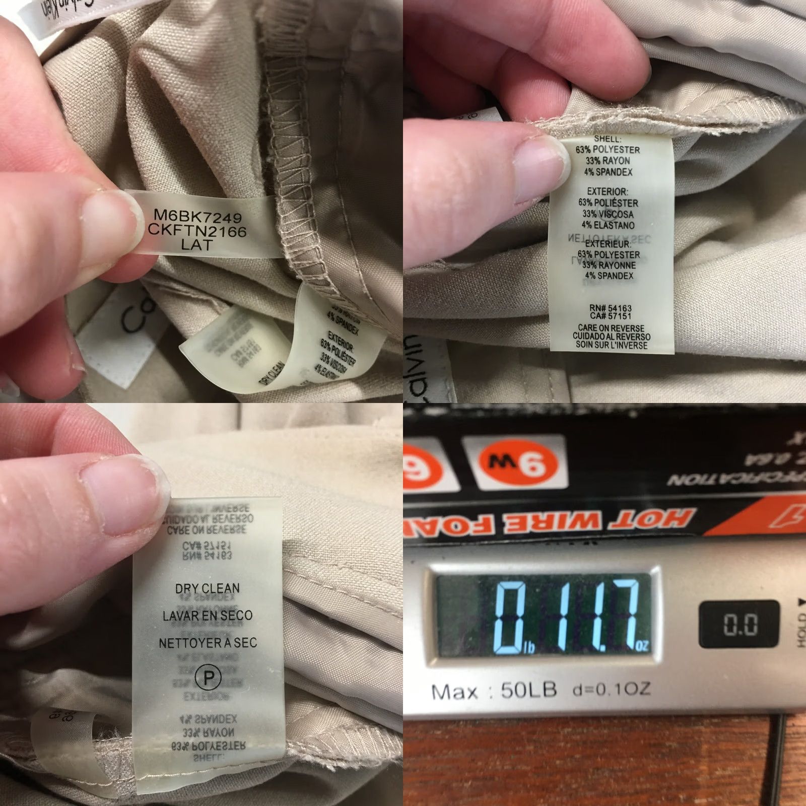 Calvin Klein Calvin Klein Dress Pants Womens 4 Beige Mid Rise Flat Front Zip Slim Leg Flat Front Pockets Classic Dress Pants Womens Menstrual? Size 27" / US 4 / IT 40 - 10 Thumbnail