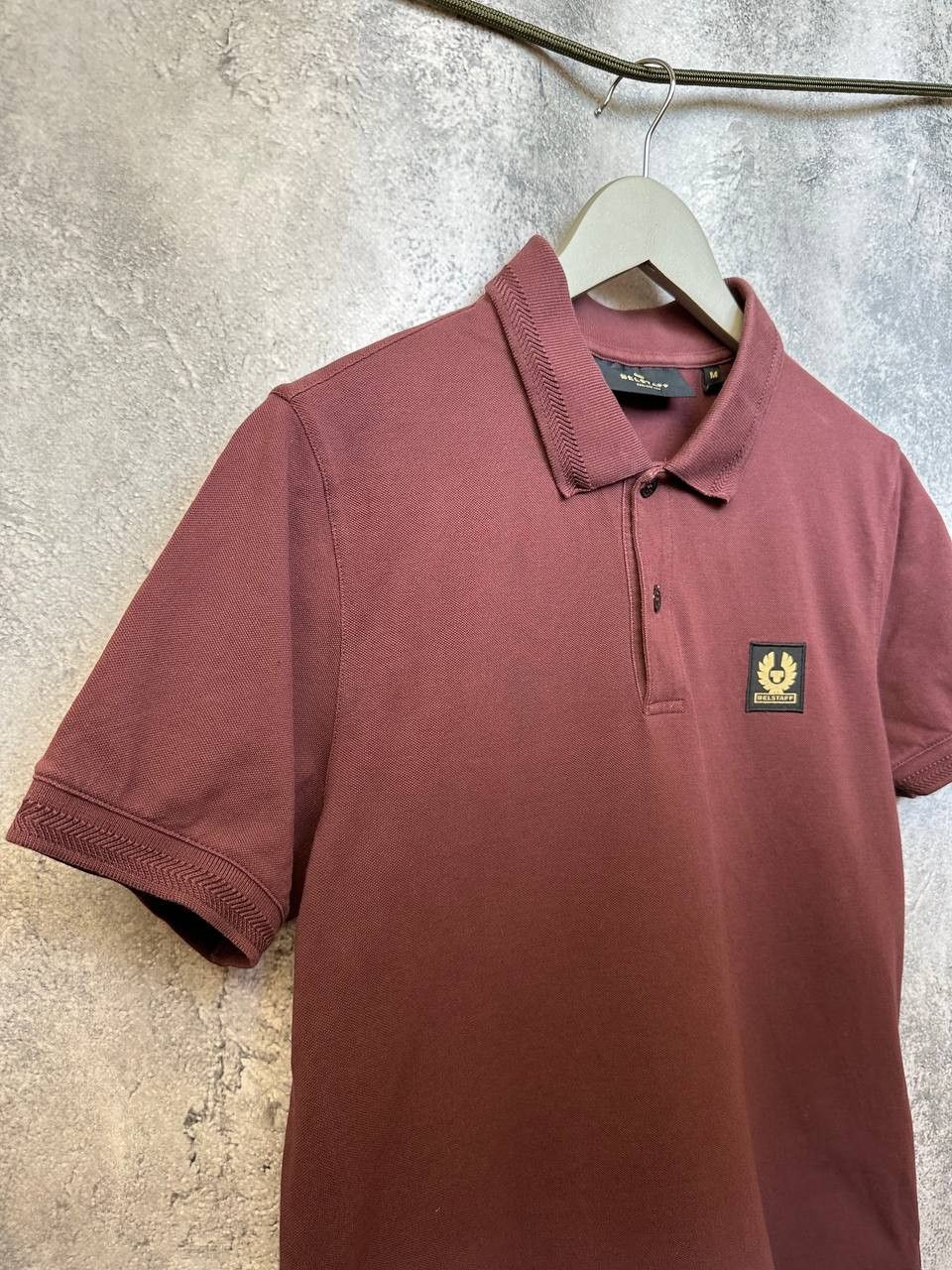 Belstaff Belstaff Polo Shirt Burgundy SS Collared Patch Box Logo Size US M / EU 48-50 / 2 - 4 Thumbnail