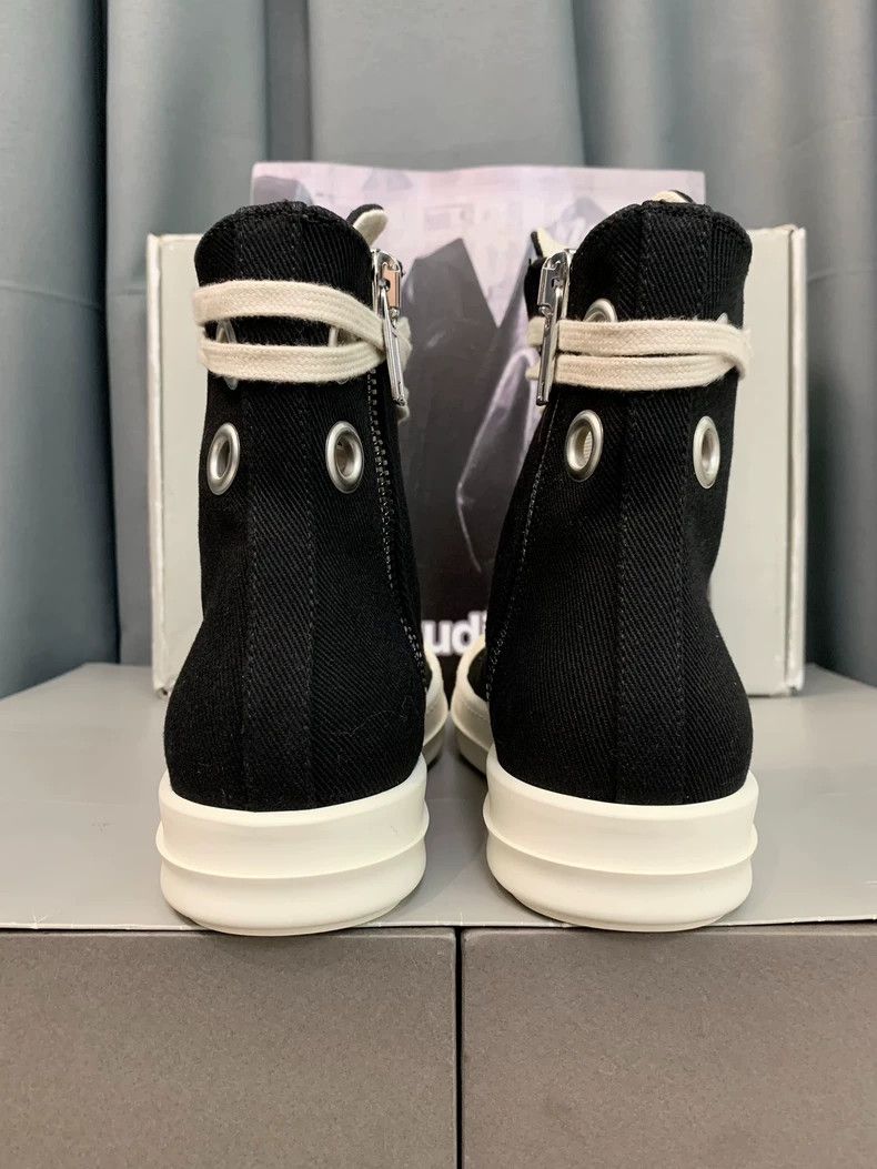 Rick Owens Rick Owens Black and white high-top canvas sneakers Size US 10 / EU 43 - 7 Thumbnail