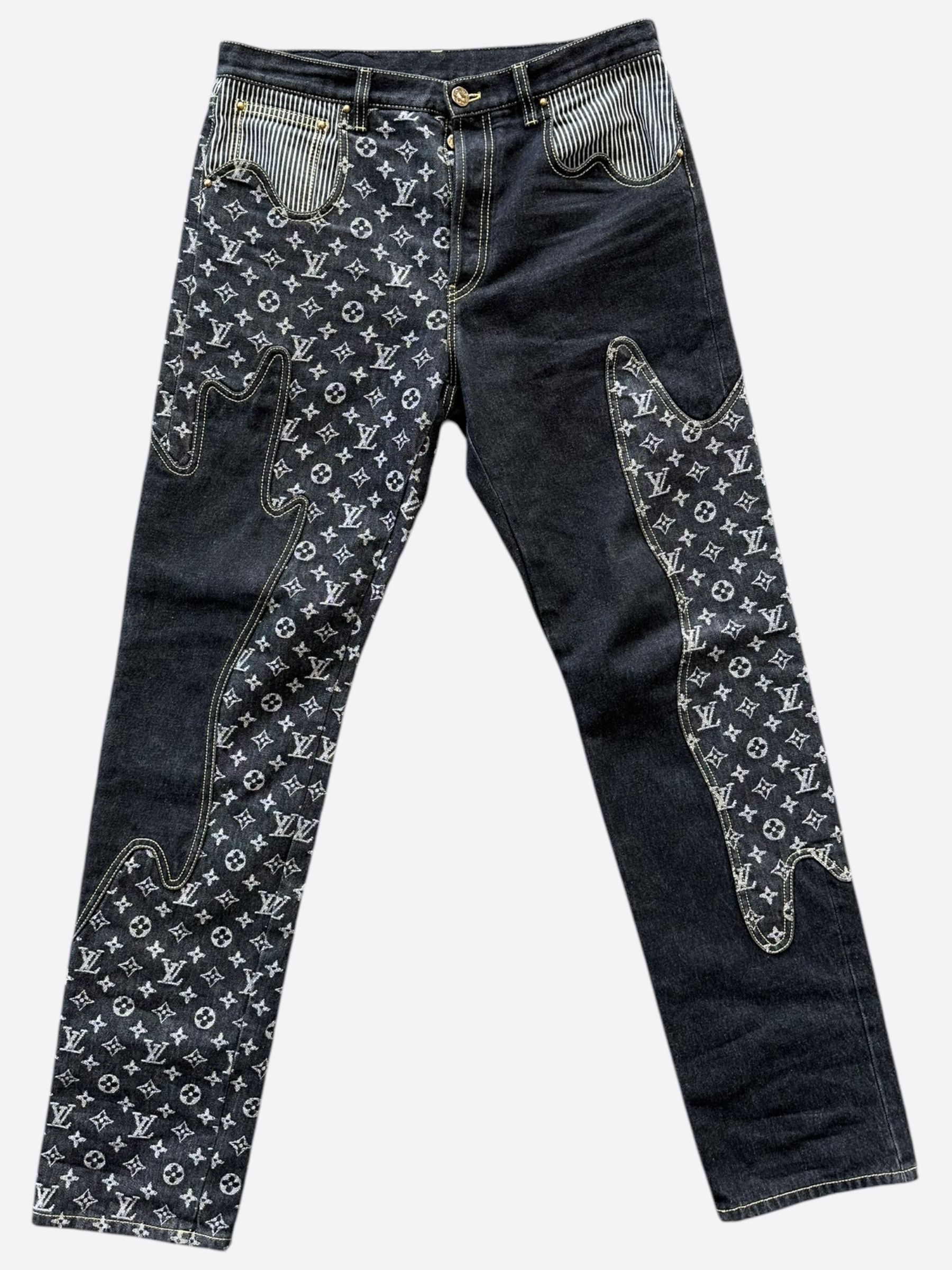 Louis Vuitton Louis Vuitton Nigo Black & Grey Monogram Crazy