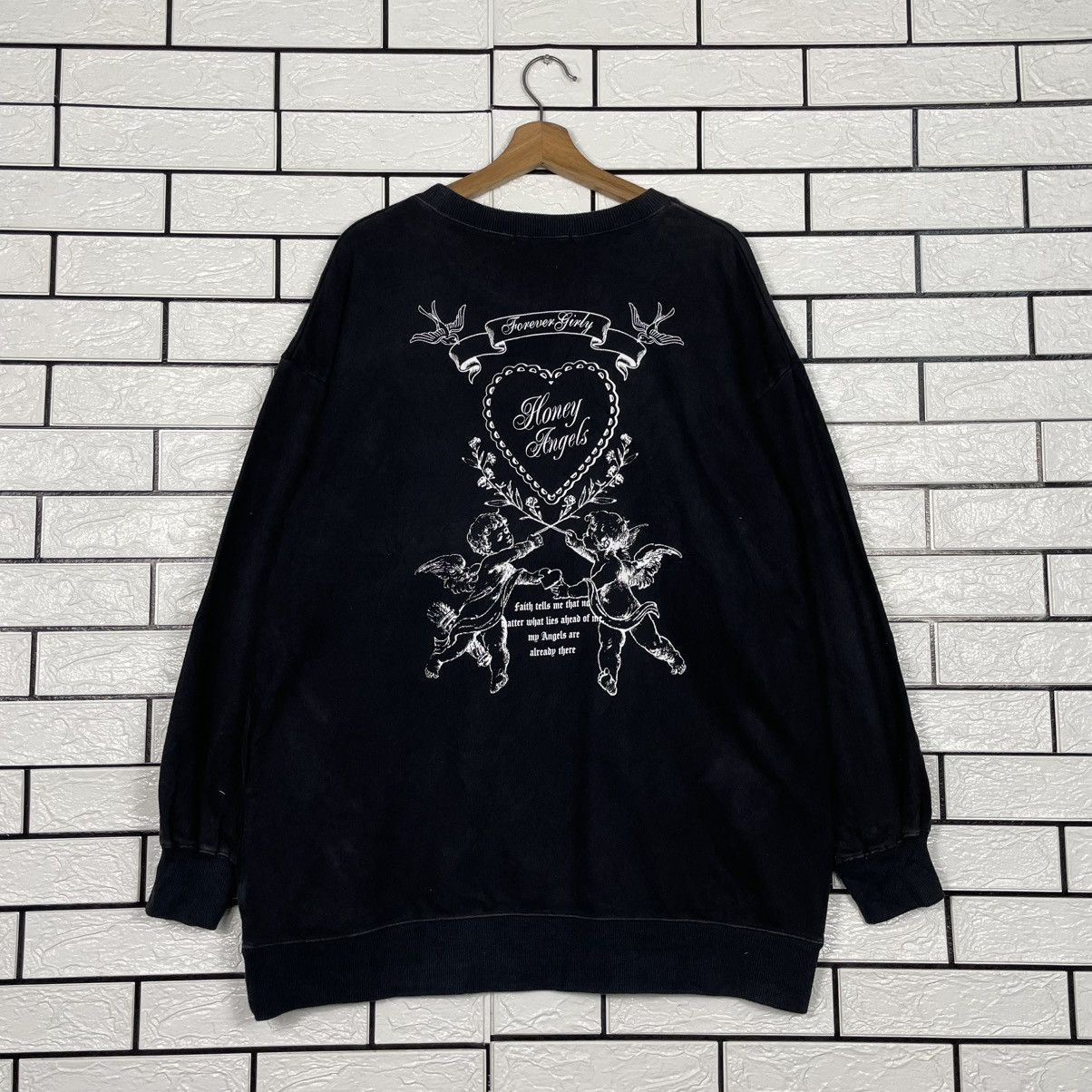 Japanese Brand Honey Angel Big Logo Sweater Size L / US 10 / IT 46 - 7 Thumbnail