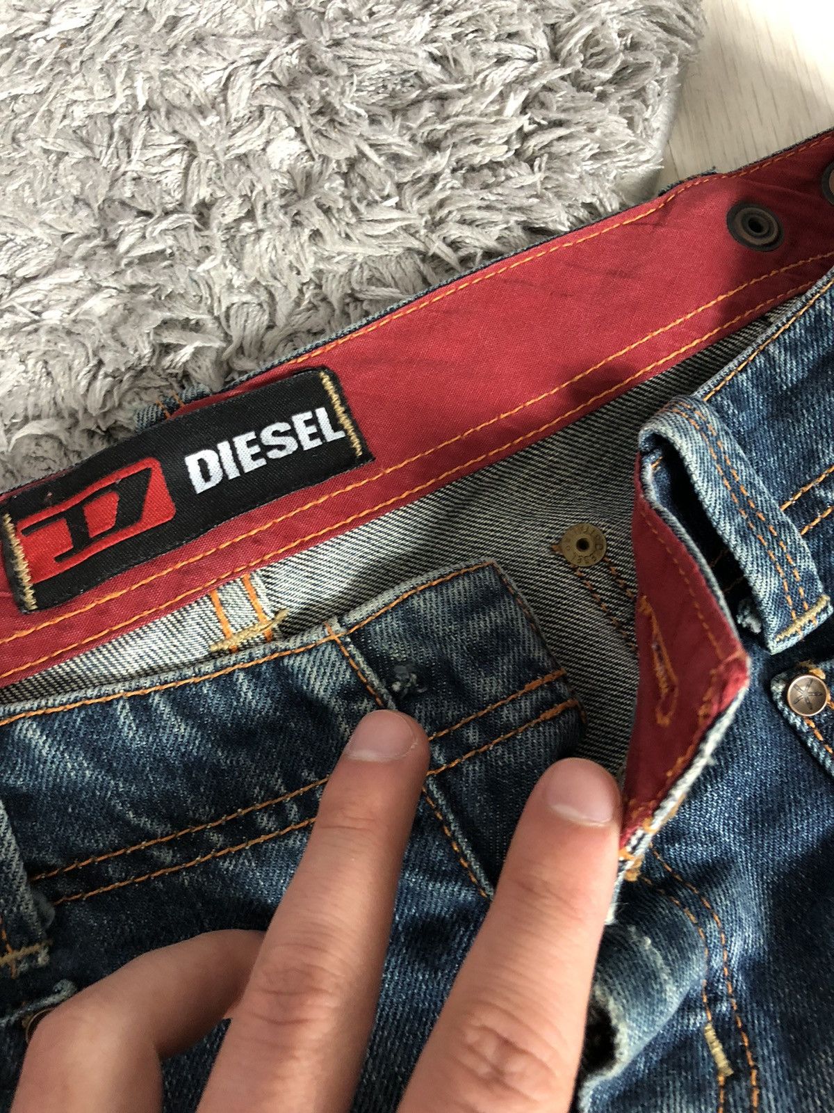 Diesel × Vintage Vintage Diesel Y2K Flared Denim Jeans Size 32" / US 10 / IT 46 - 8 Thumbnail