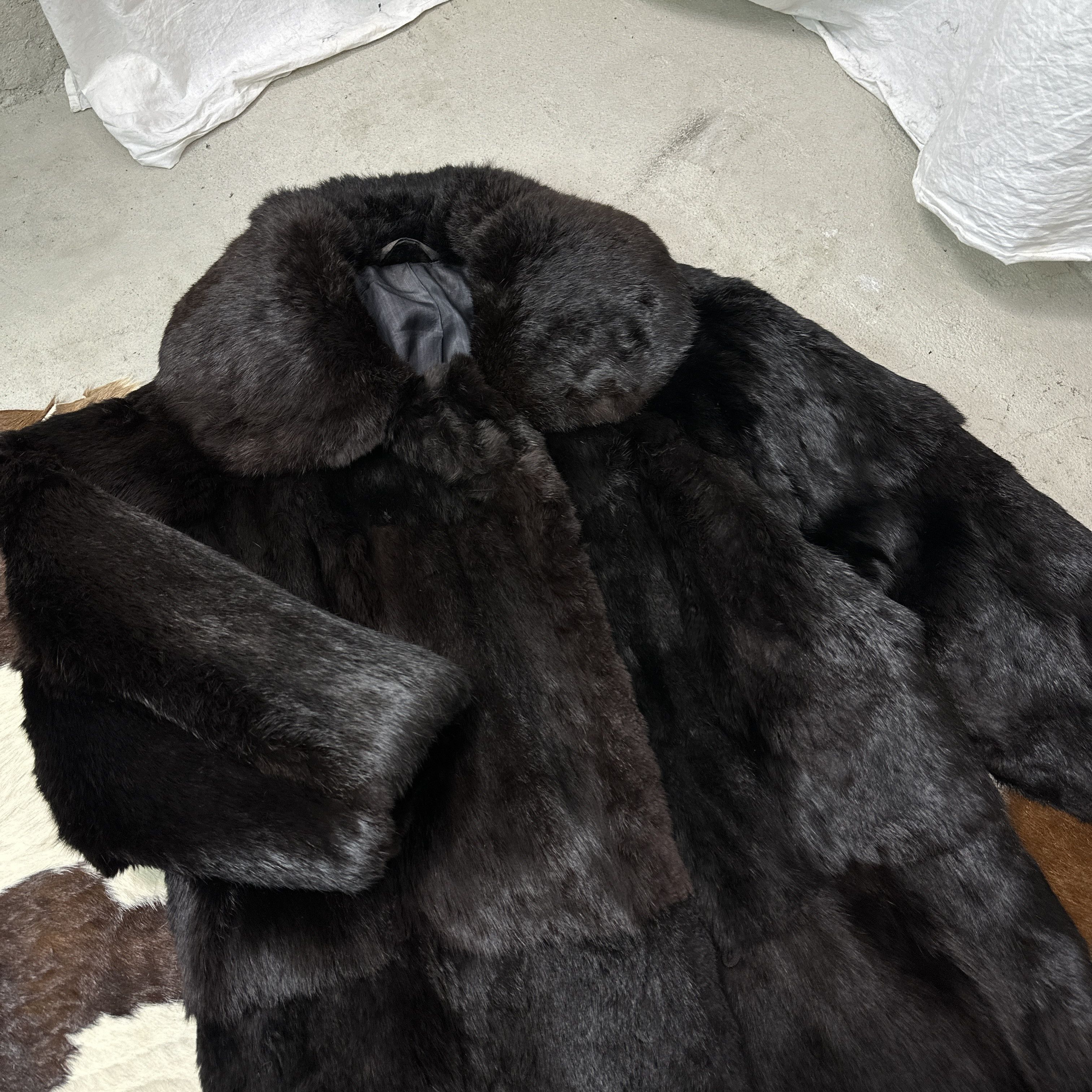 Vintage Vintage Old Money Oversized Chocolate Brown Rabbit Fur 80s Size XL / US 12-14 / IT 48-50 - 8 Thumbnail