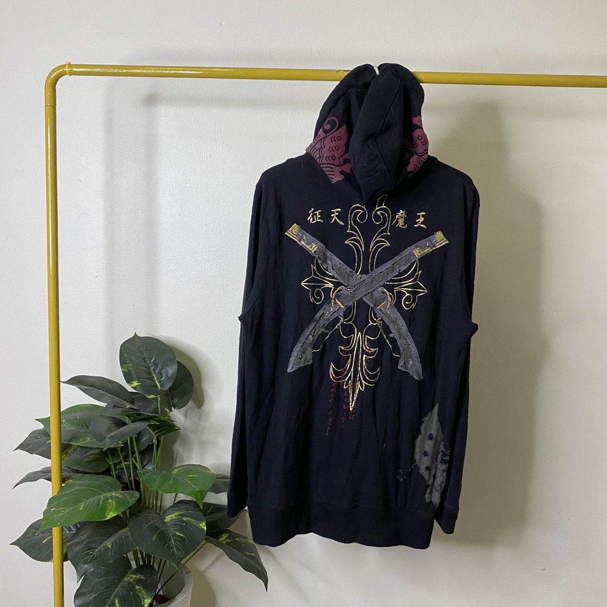 If Six Was Nine Seditonaries Cross Guns Ed Hardy Style Zip Up Hoodie Size US L / EU 52-54 / 3 - 1 Thumbnail