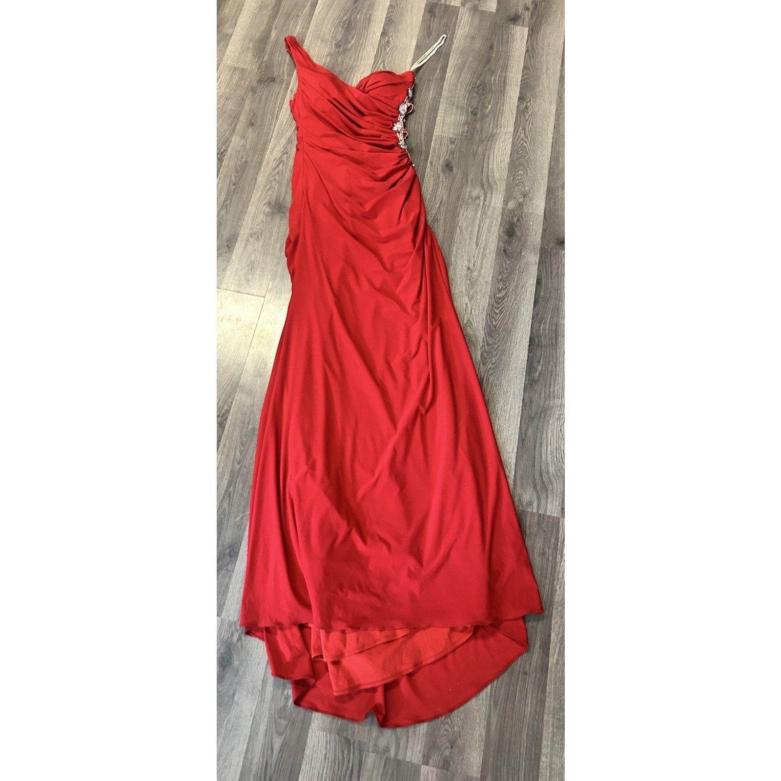 Other J asz Couture size 4 red Strappy Open Side & back Gem Dress Size S / US 4 / IT 40 - 1 Thumbnail