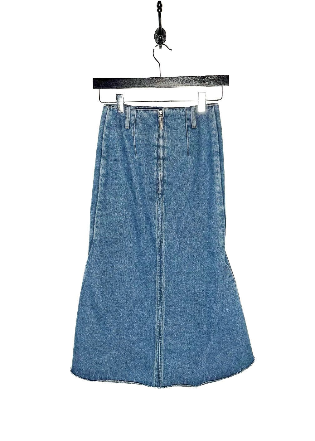 Balenciaga Balenciaga 2018 Blue Denim Mermaid Cut Mid-length Skirt Size 26" / US 2 / IT 38 - 3 Thumbnail