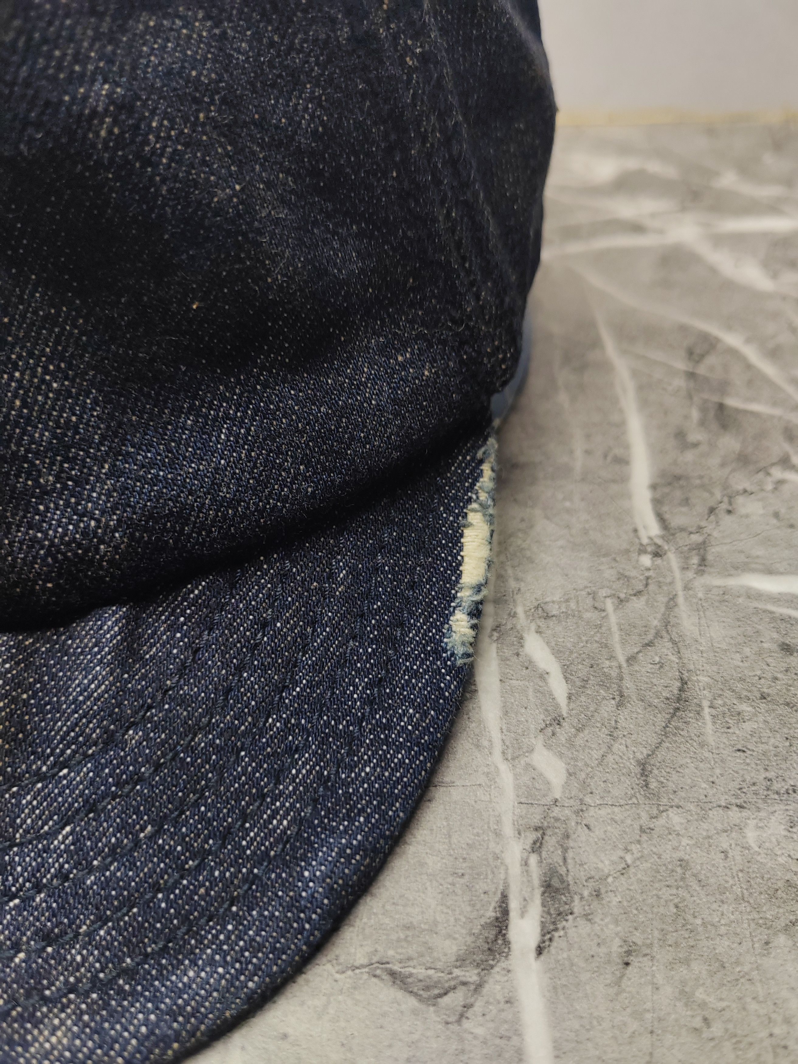 Diesel Vintage Diesel Denim Japanese Distressed Style Cap Hat Size ONE SIZE - 5 Thumbnail