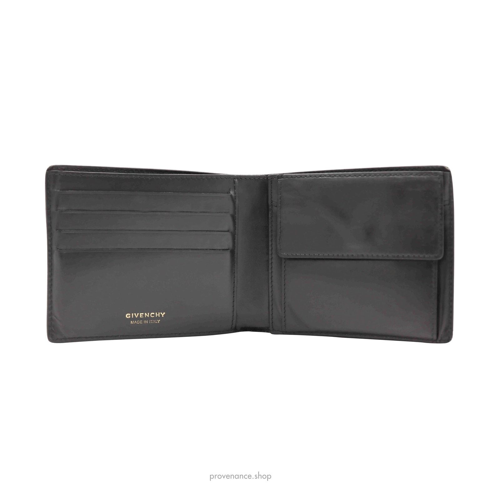 Givenchy 🔴 Givenchy Stars Embossed Wallet - Black Leather Size ONE SIZE - 5 Thumbnail