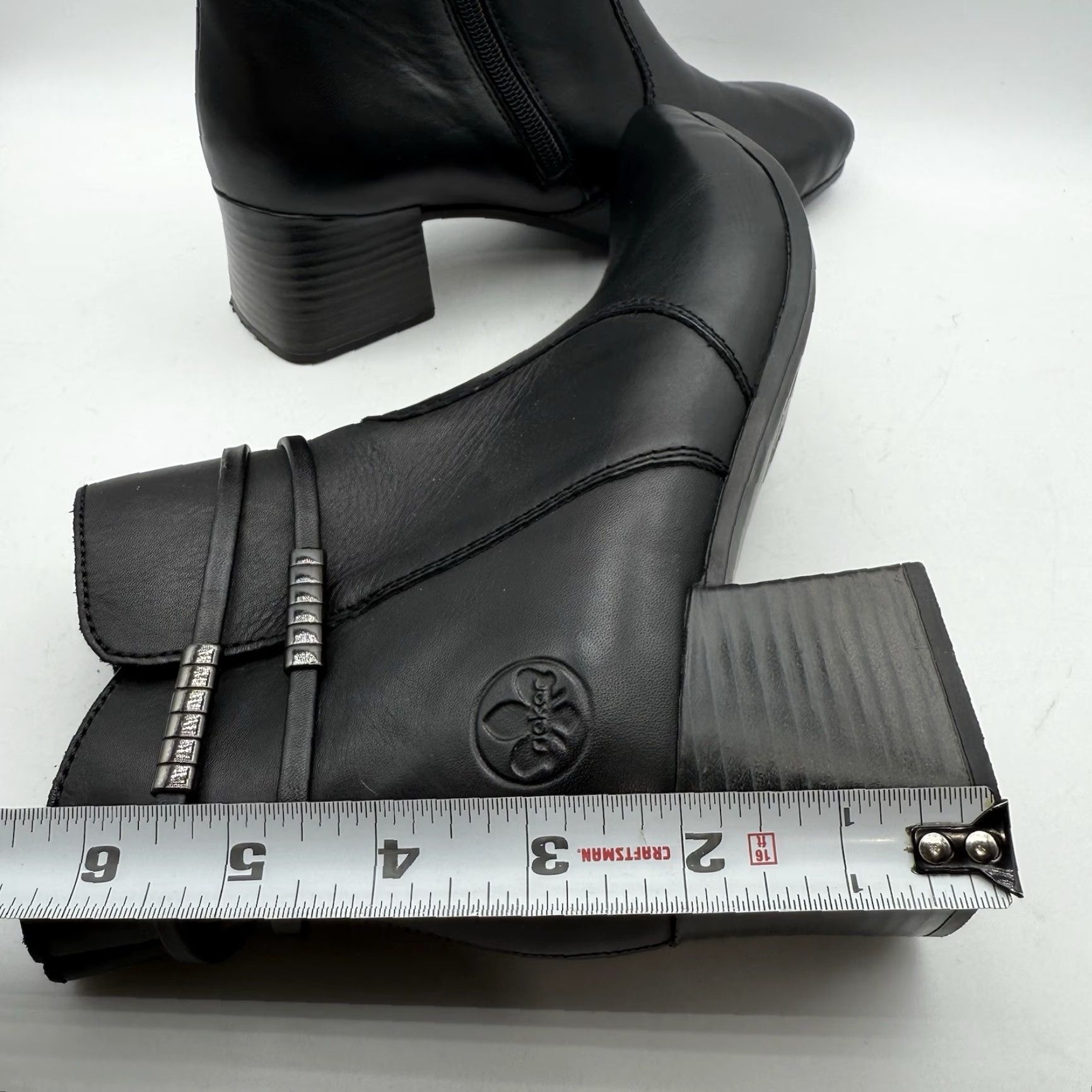 Rieker Rieker Susi Women's Ankle Boots Shoe Black Leather Zipper Side 7 US 38 UK? Size US 7 / IT 37 - 2 Thumbnail