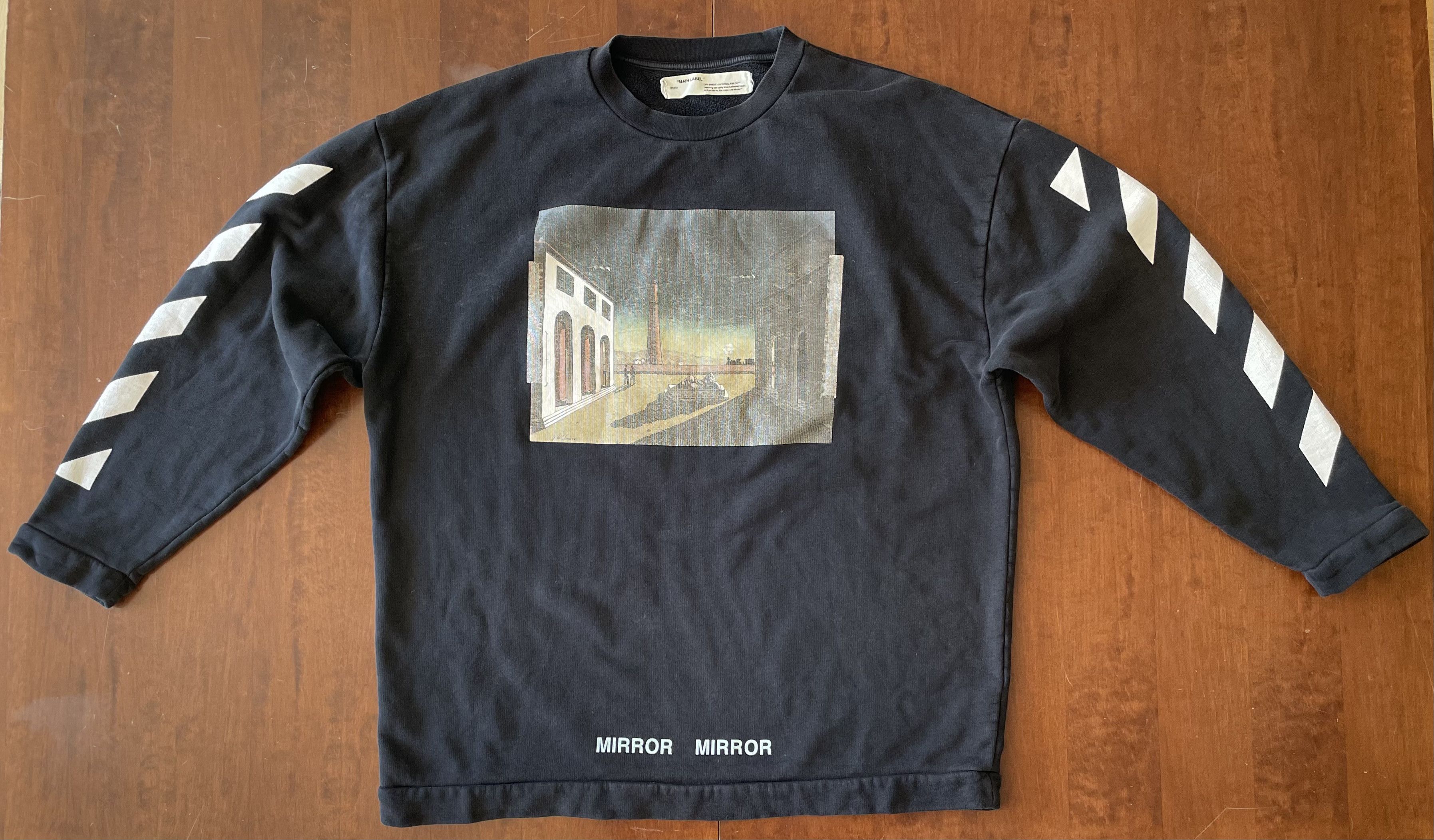 Off-White Off-White Diagonals Silver Chirico Crew Sweat Size US M / EU 48-50 / 2 - 1 Thumbnail