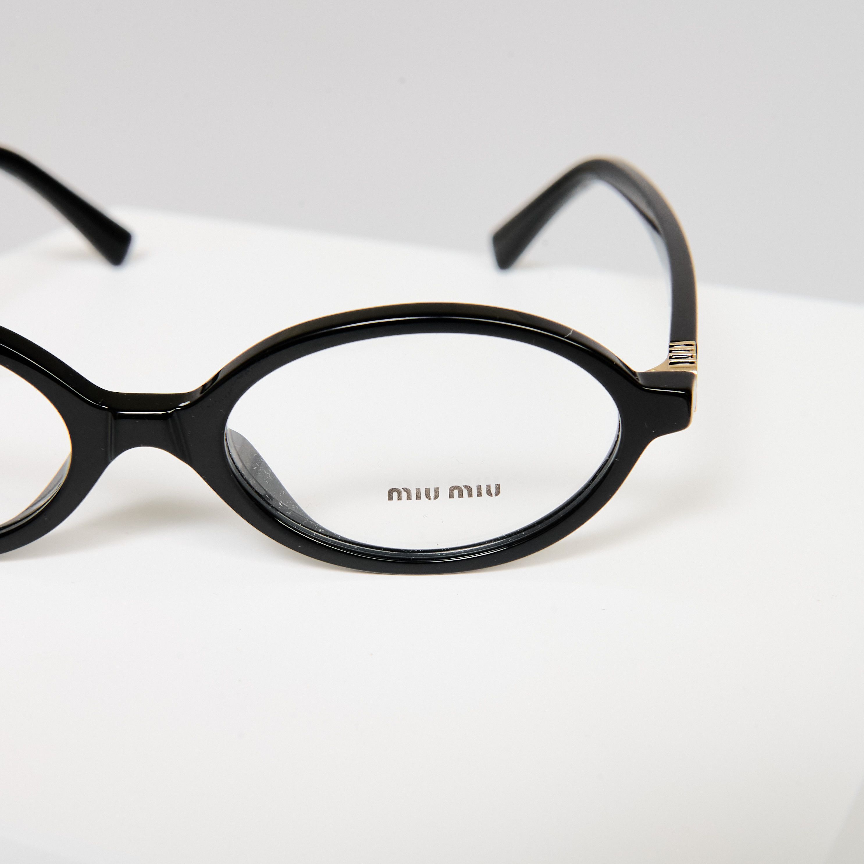 Miu Miu MIU MIU MU 01XV 1AB101 Eyewear BLACK Size ONE SIZE - 8 Thumbnail