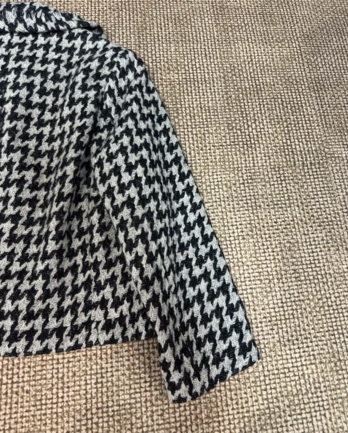 Comme des Garcons Comme des Garçons Houndstooth Raw-Edge Short Wool Coat K23 Size S / US 4 / IT 40 - 7 Thumbnail
