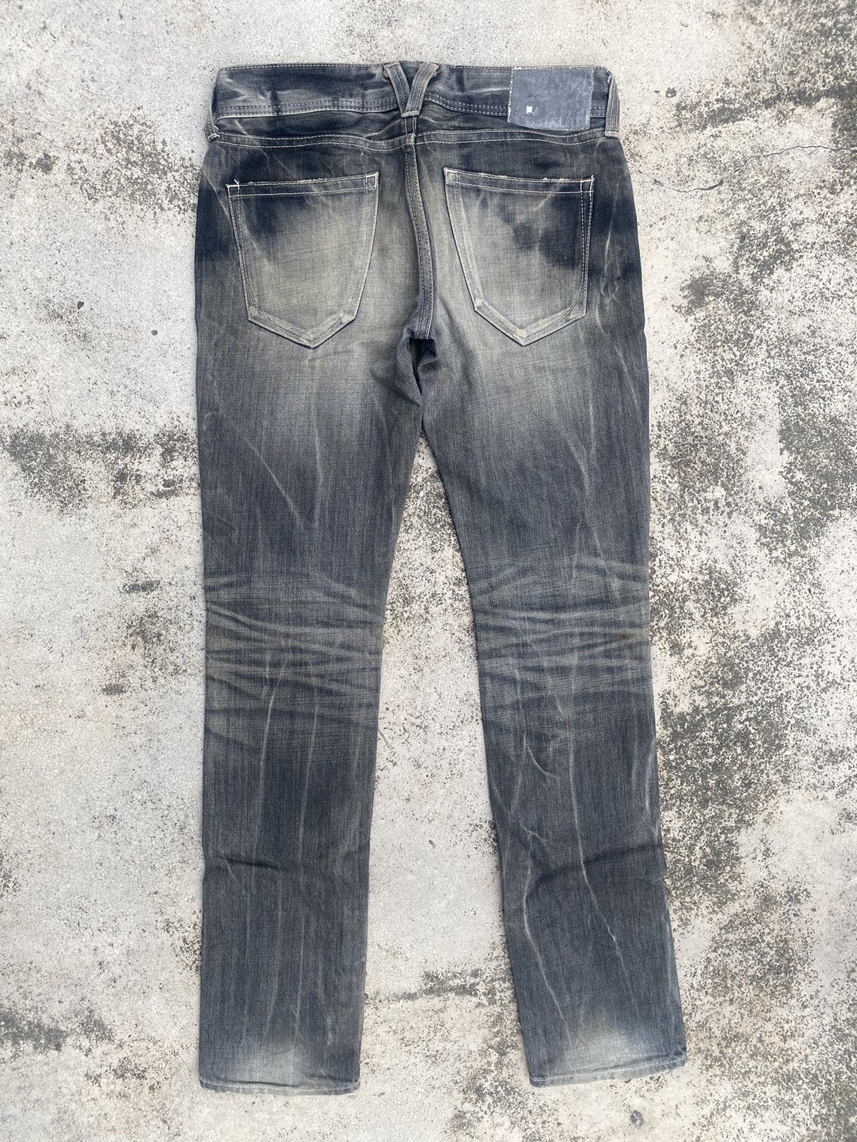 If Six Was Nine × Vanquish Vanquish Distressed Faded Claw Mark Denim Jeans Size US 30 / EU 46 - 13 Thumbnail