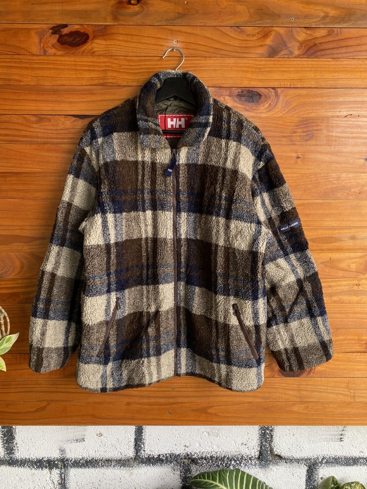 Helly Hansen Vintage **Helly Hansen Sea Gear Plaid Fleece Jacket Size US M / EU 48-50 / 2 - 3 Thumbnail