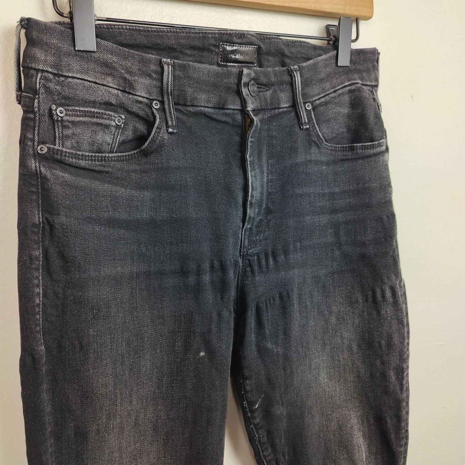 MOTHER Mother Denim Looker Ankle Fray Jeans Womens 28 Night Hawk Size 28" / US 6 / IT 42 - 2 Thumbnail