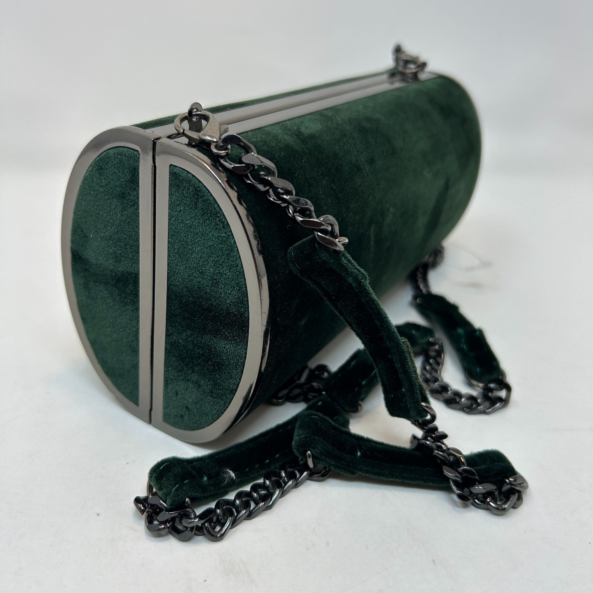 Topshop Topshop Velvet Cylinder Evening Bag Crossbody Tube Clutch w/ Size ONE SIZE - 5 Thumbnail