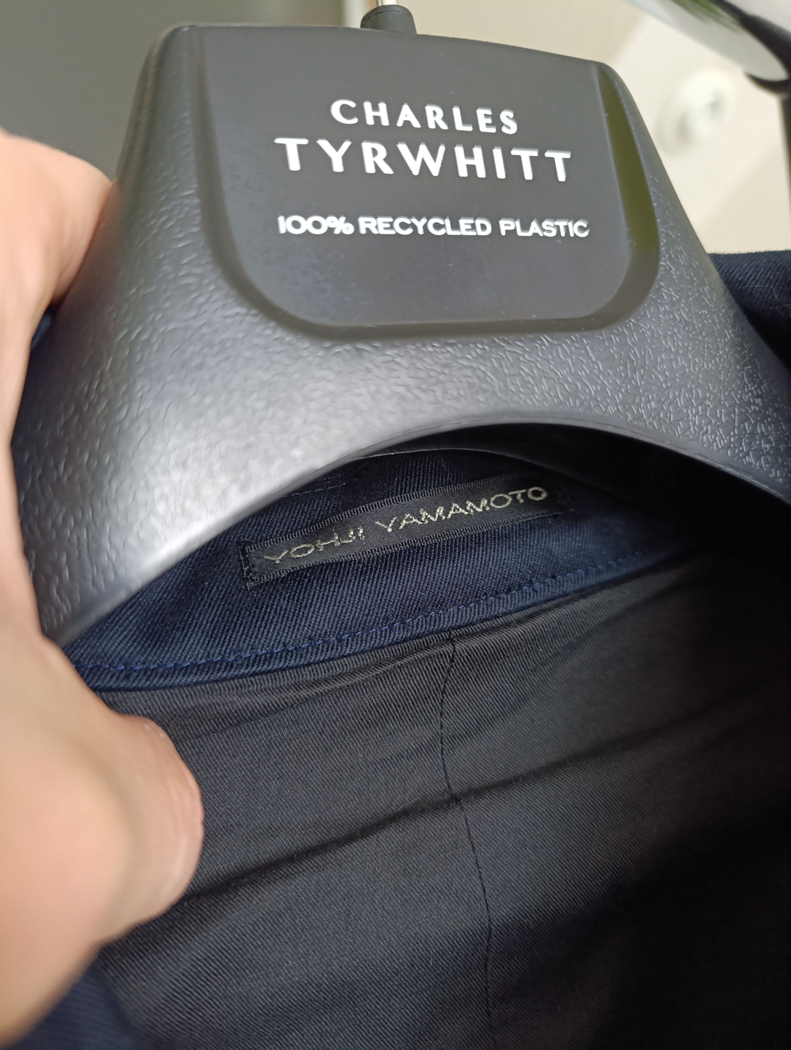 Yohji Yamamoto YOHJI YAMAMOTO Y'S MENS LEATHER SWITCHING COLOR DOUBLE COAT Size US XL / EU 56 / 4 - 8 Thumbnail