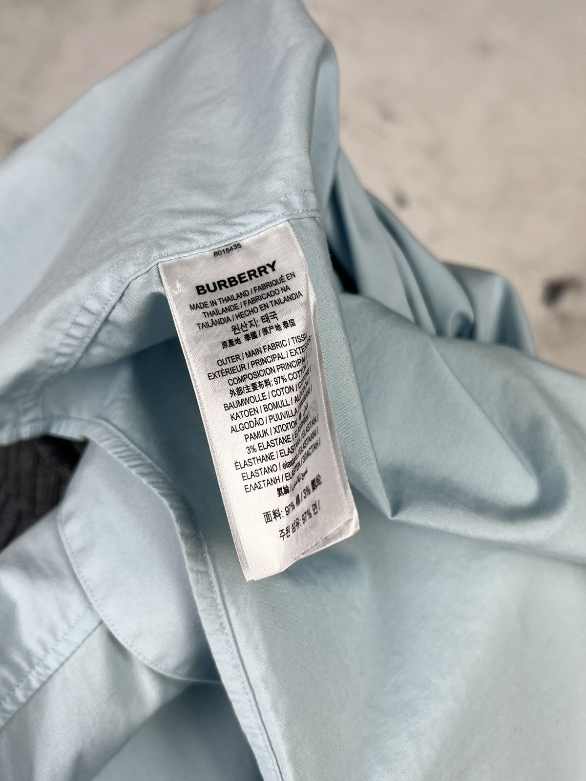 Burberry Burberry Light Blue Button Up Shirt Size L - XL Size US XL / EU 56 / 4 - 8 Thumbnail