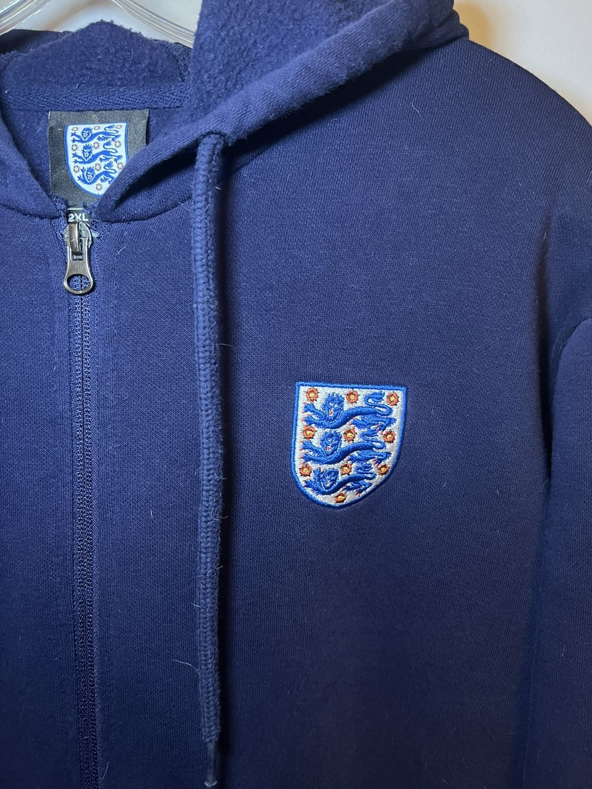 Vintage Vintage England football crest soccer zip-up hoodie Size US L / EU 52-54 / 3 - 3 Thumbnail