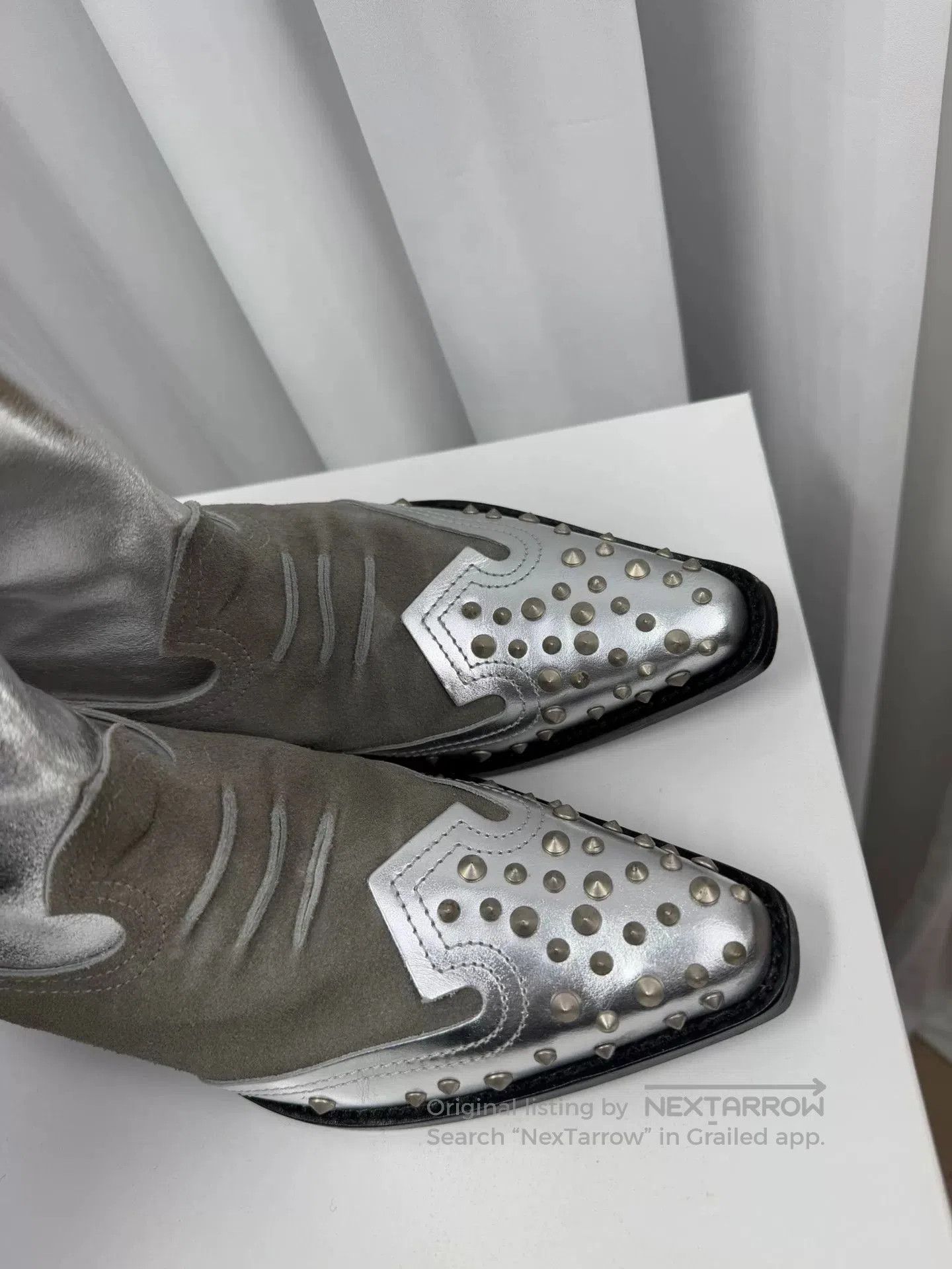 Junya Watanabe junya watanabe silver studded ankle boots. Size US 9 / EU 42 - 5 Thumbnail