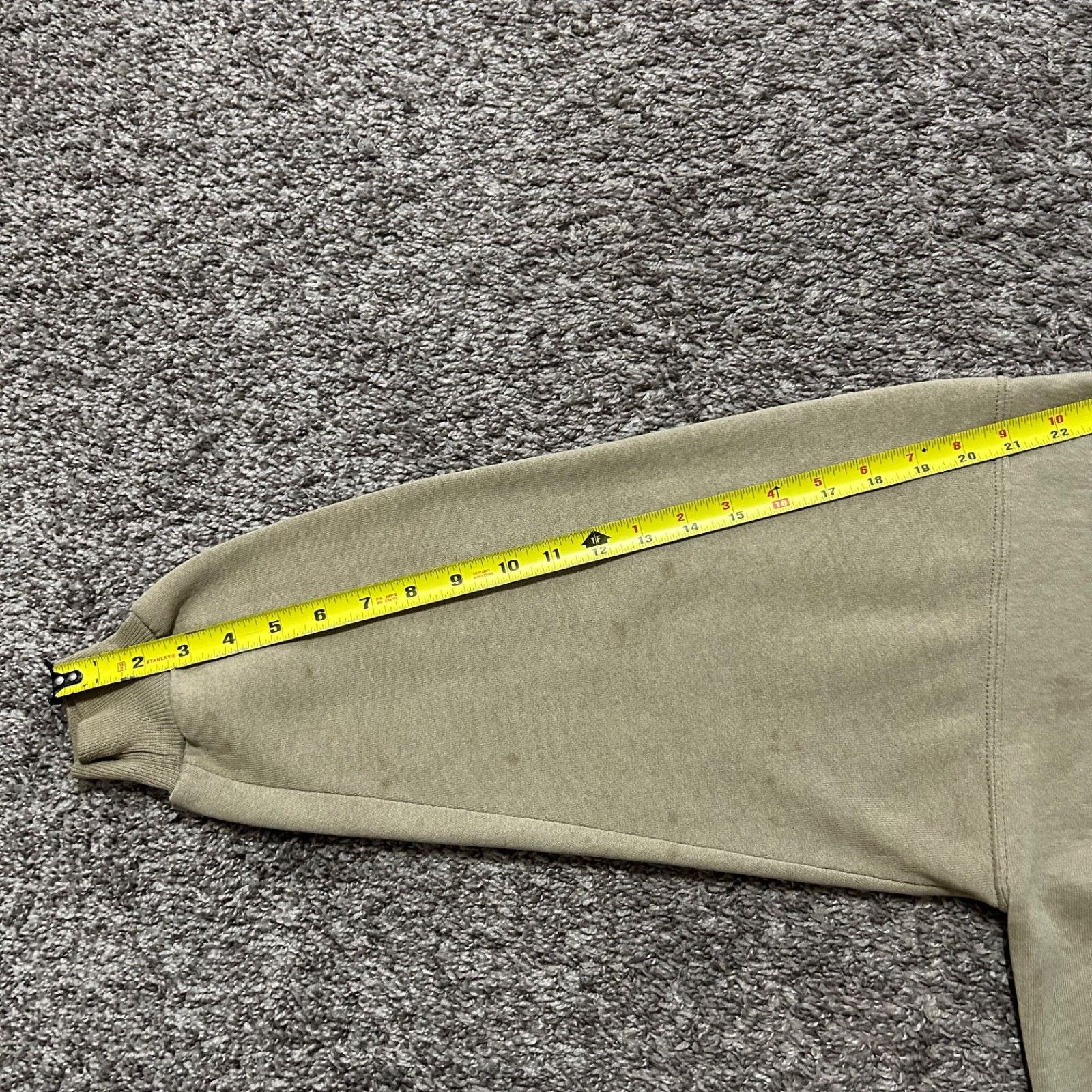 Jerzees × Vintage Vintage Thrashed Sweatshirt Blank Crewneck Pullover 90s Tan Size US L / EU 52-54 / 3 - 9 Thumbnail