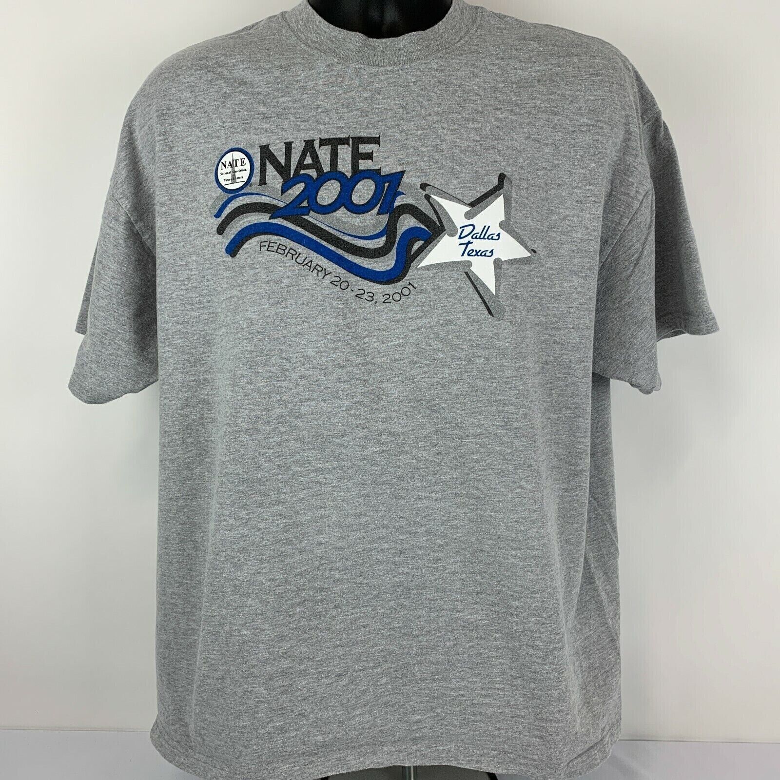 Hanes Vintage NATE Tower Erectors T Shirt National Assoc Gray XL Size US XL / EU 56 / 4 - 2 Thumbnail